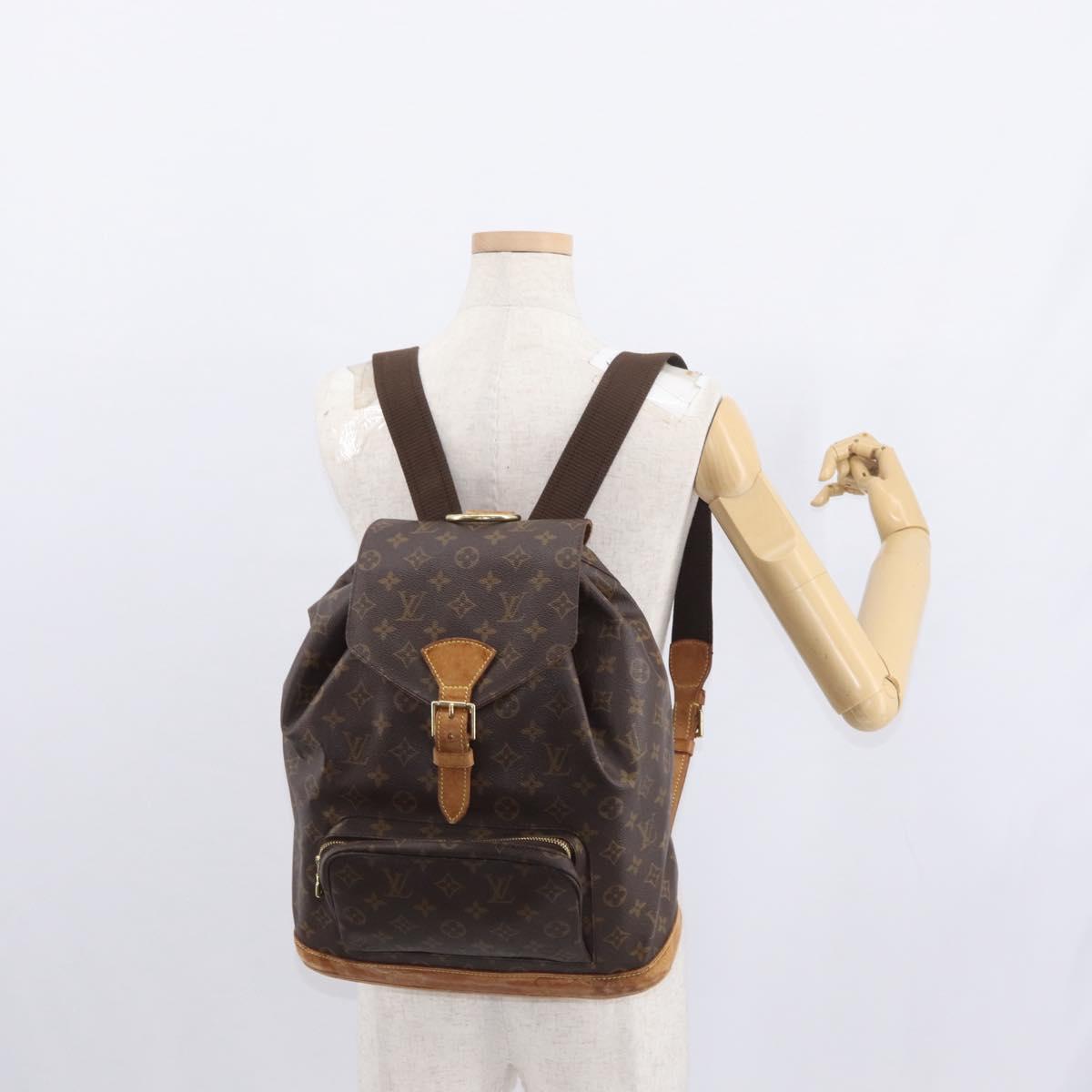 LOUIS VUITTON Monogram Montsouris GM Backpack M51135 LV Auth 160658