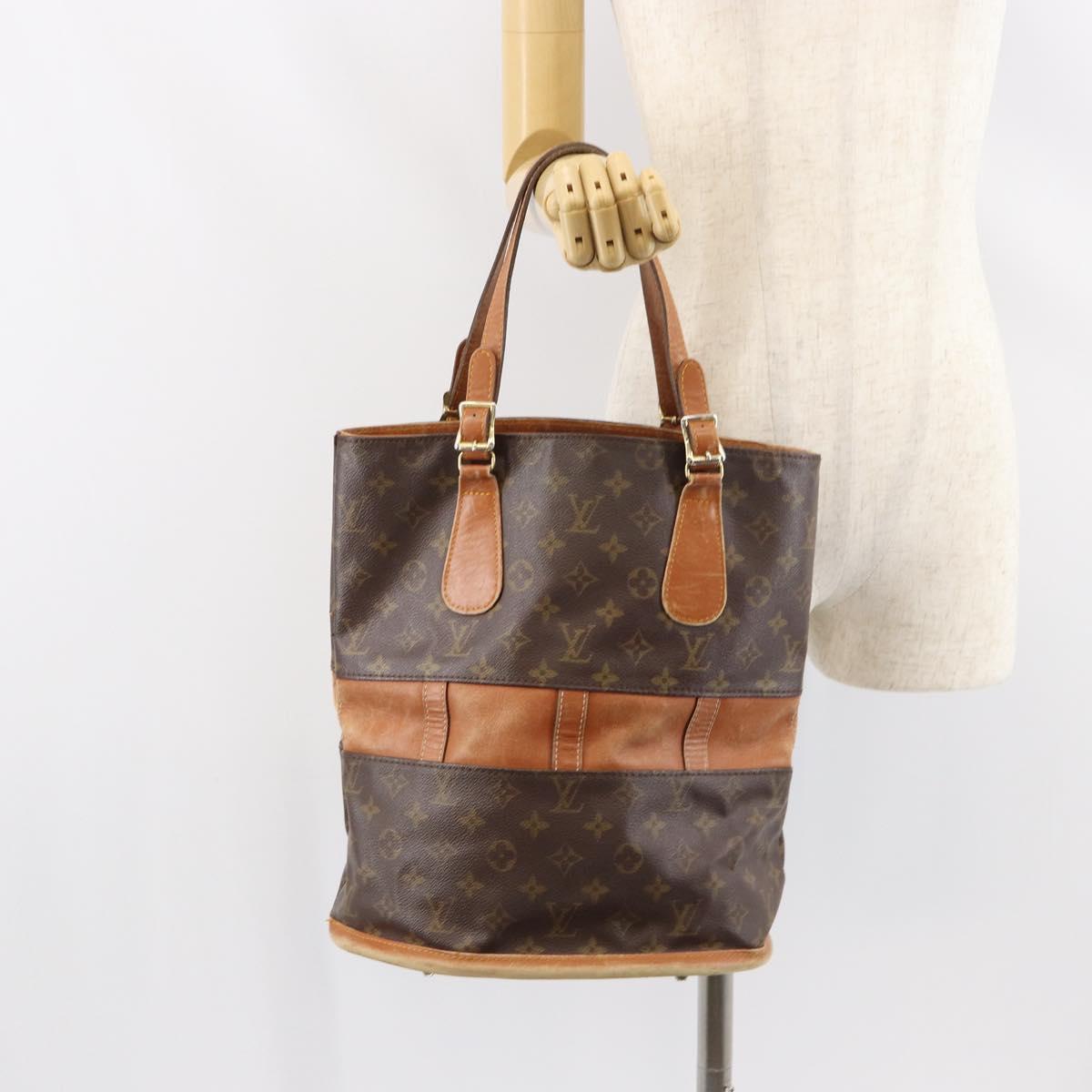 LOUIS VUITTON Monogram Bucket GM Shoulder Bag T42236 LV Auth 160660