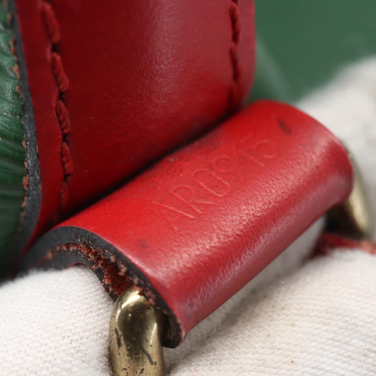 LOUIS VUITTON Epi Petit Noe Shoulder Bag Bicolor Green Red M44147 LV Auth 160668