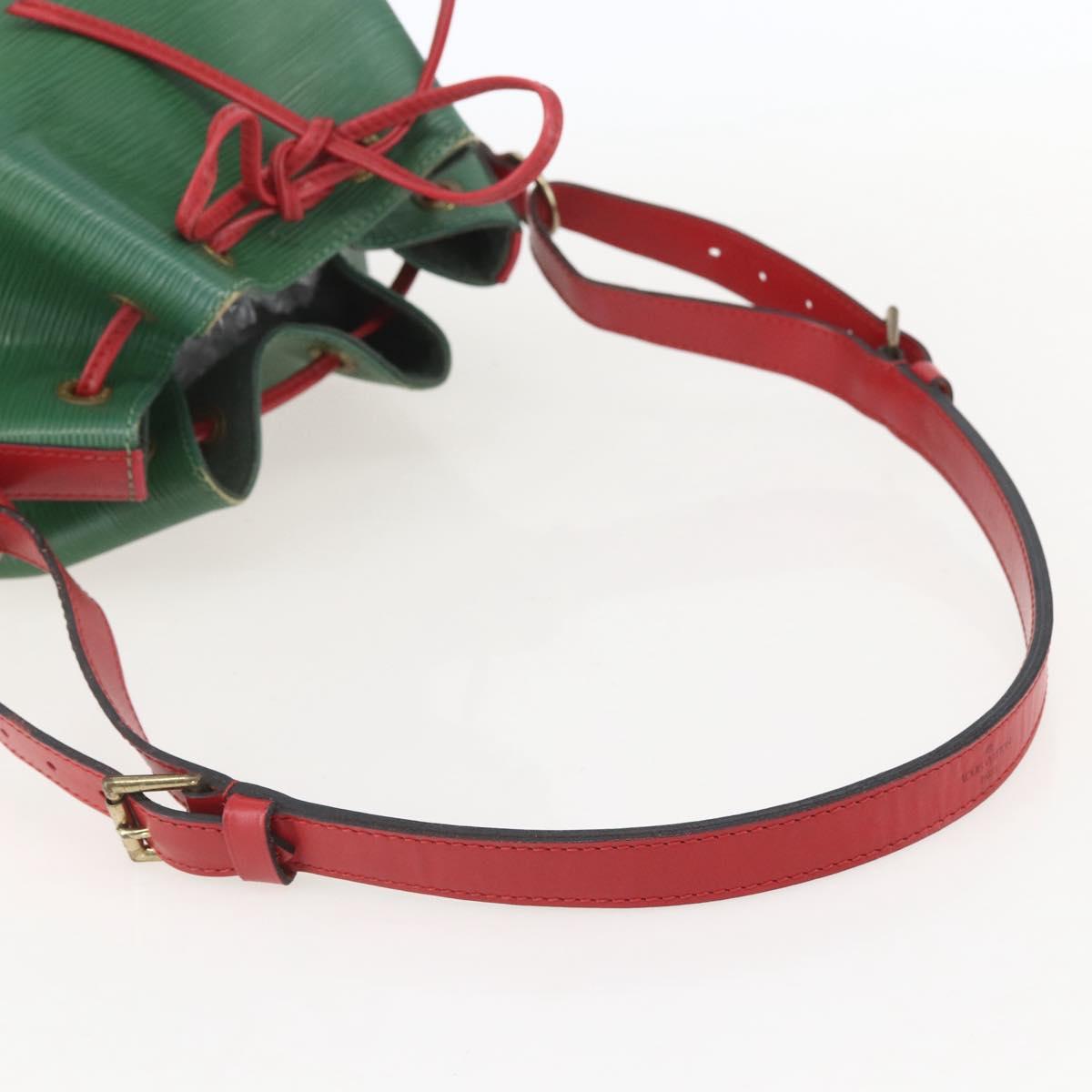 LOUIS VUITTON Epi Petit Noe Shoulder Bag Bicolor Green Red M44147 LV Auth 160668