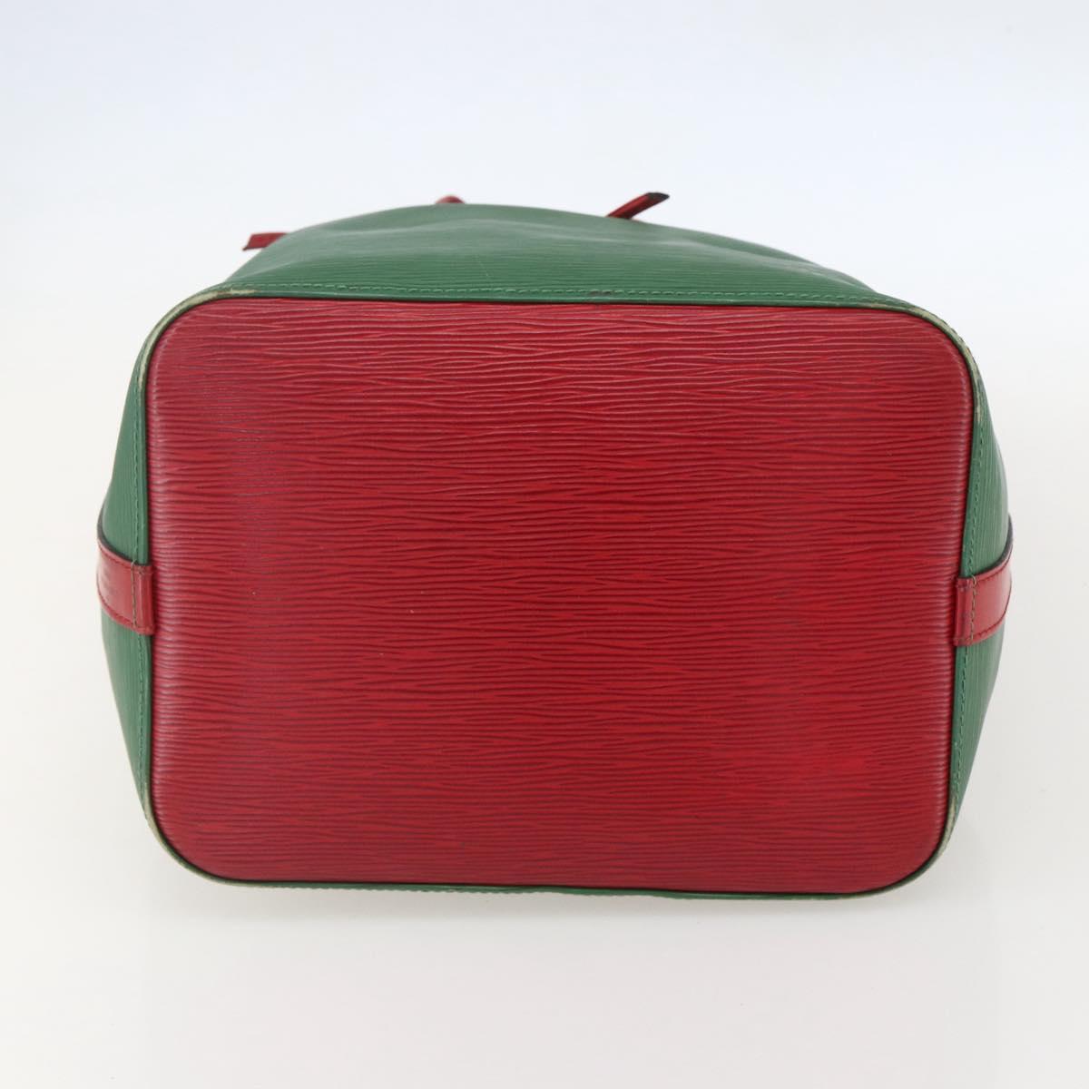 LOUIS VUITTON Epi Petit Noe Shoulder Bag Bicolor Green Red M44147 LV Auth 160668