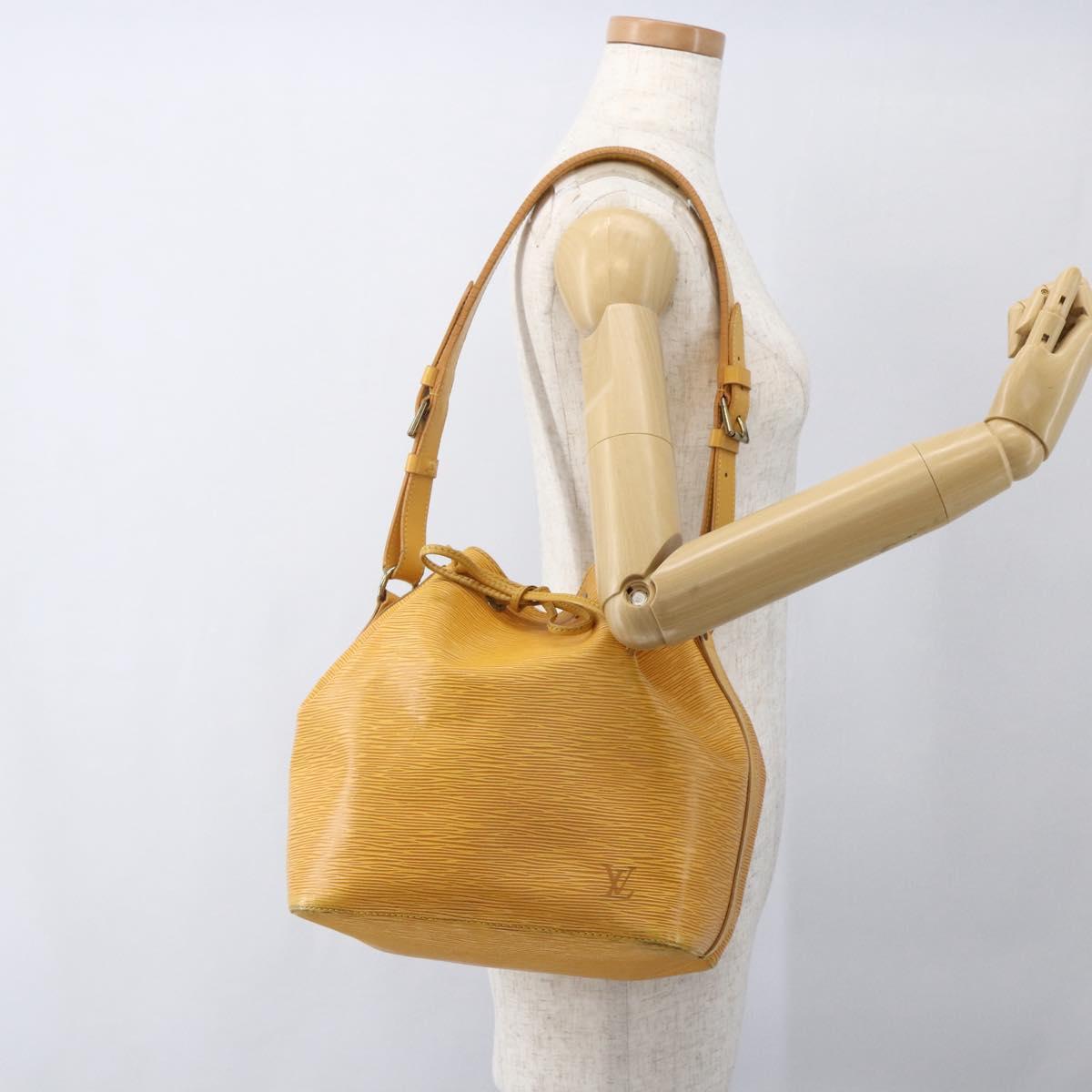 LOUIS VUITTON Epi Petit Noe Shoulder Bag Yellow M44109 LV Auth 160669