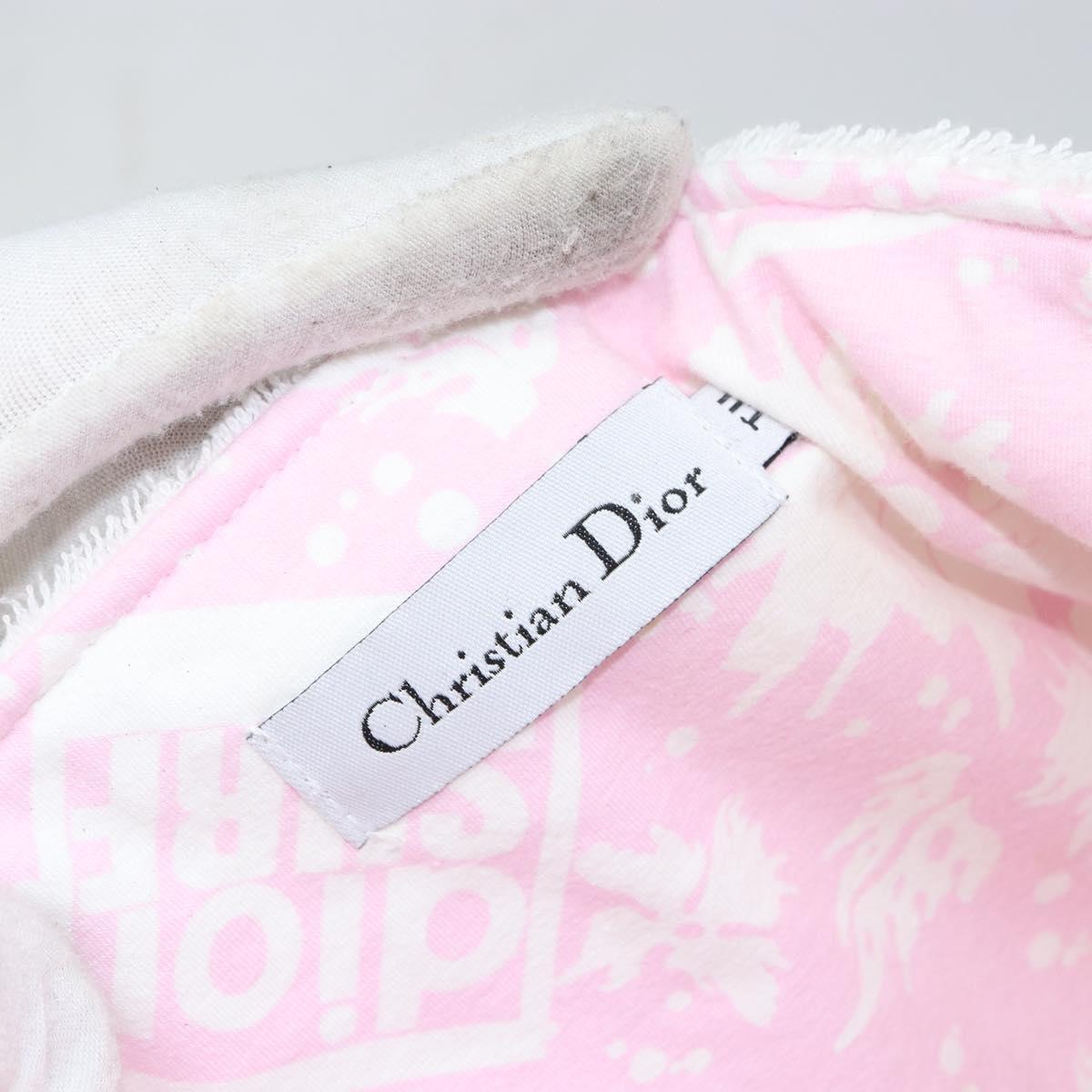 Christian Dior Tote Bag Cotton White Auth 160672
