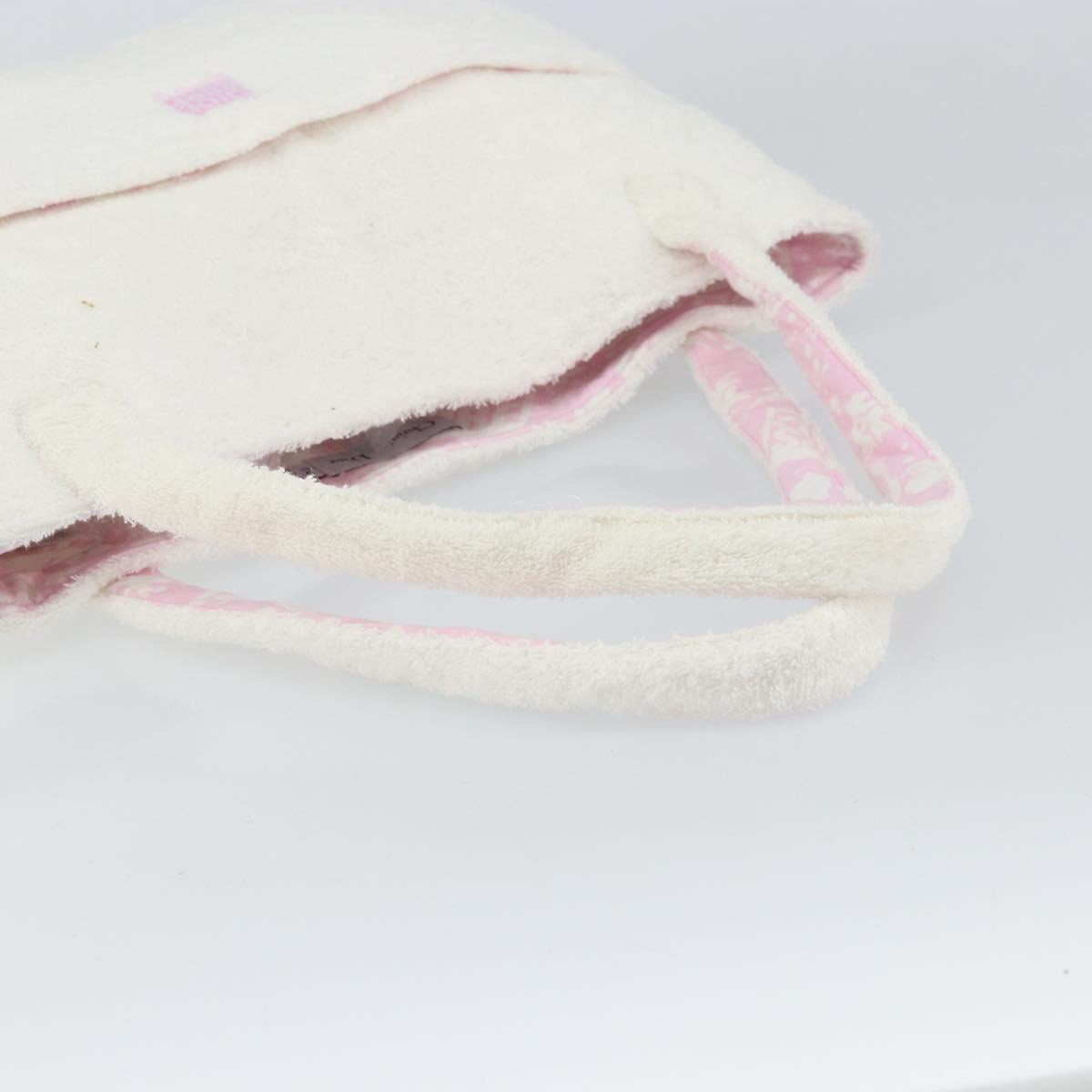 Christian Dior Tote Bag Cotton White Auth 160672