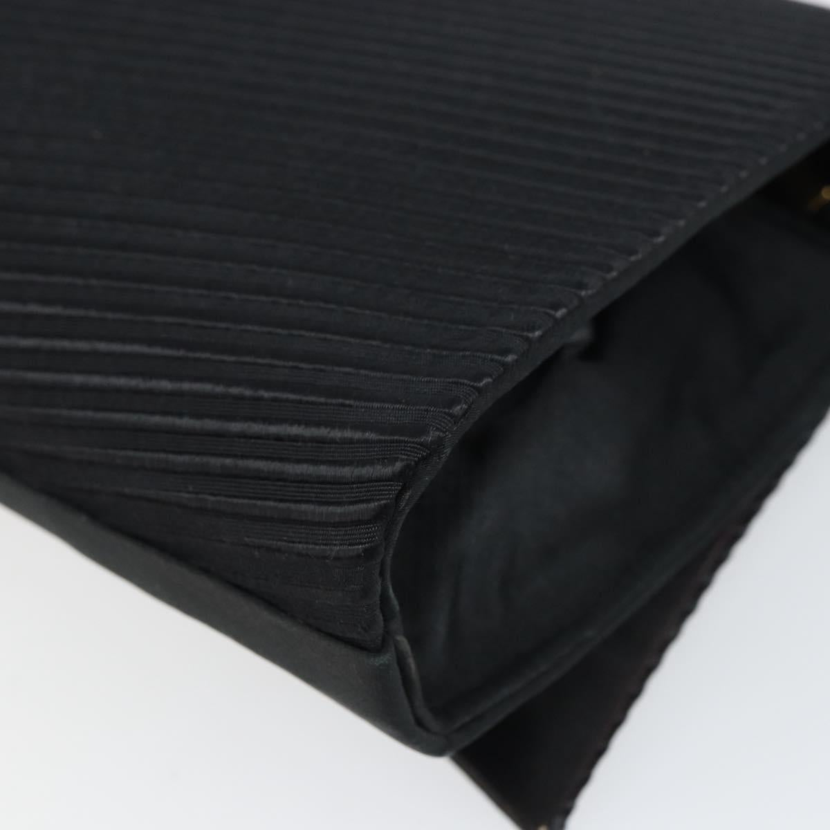 Christian Dior Shoulder Bag Nylon Black Gold Auth 160677