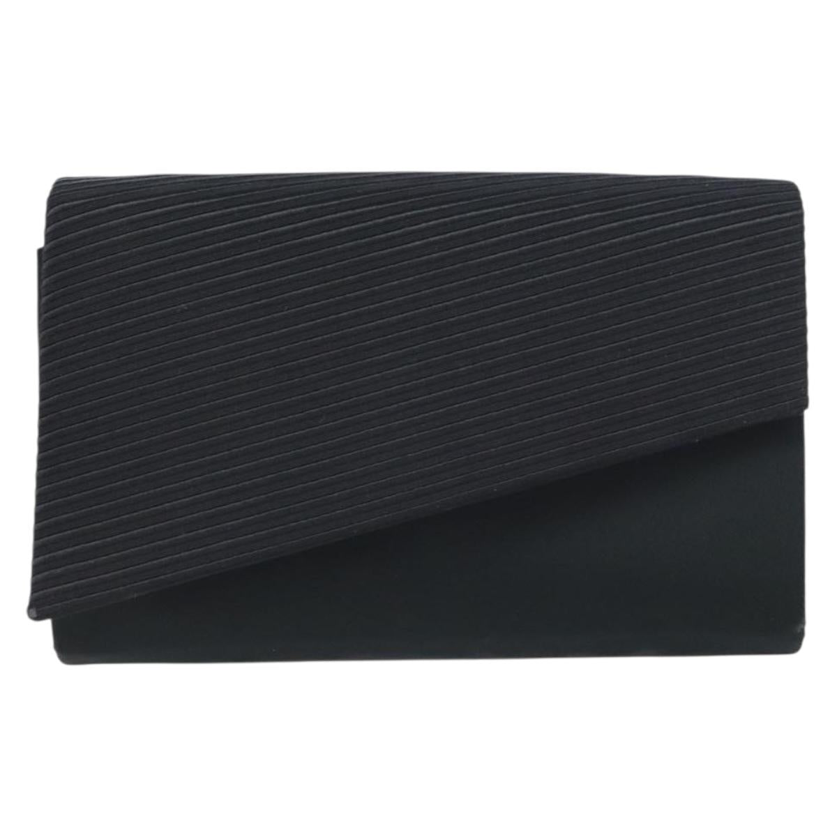 Christian Dior Shoulder Bag Nylon Black Gold Auth 160677