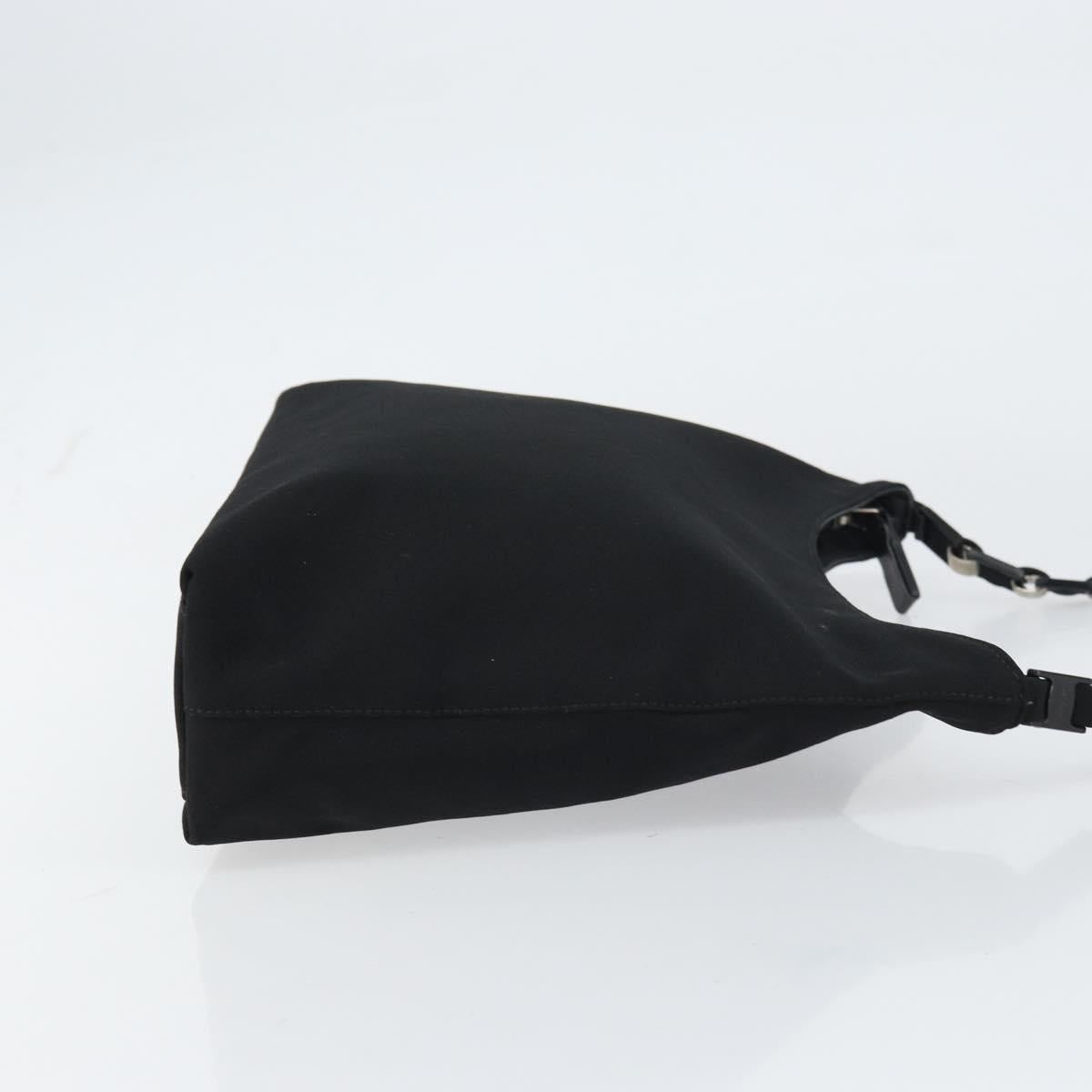 Salvatore Ferragamo Vala Shoulder Bag Nylon Black Auth 160693