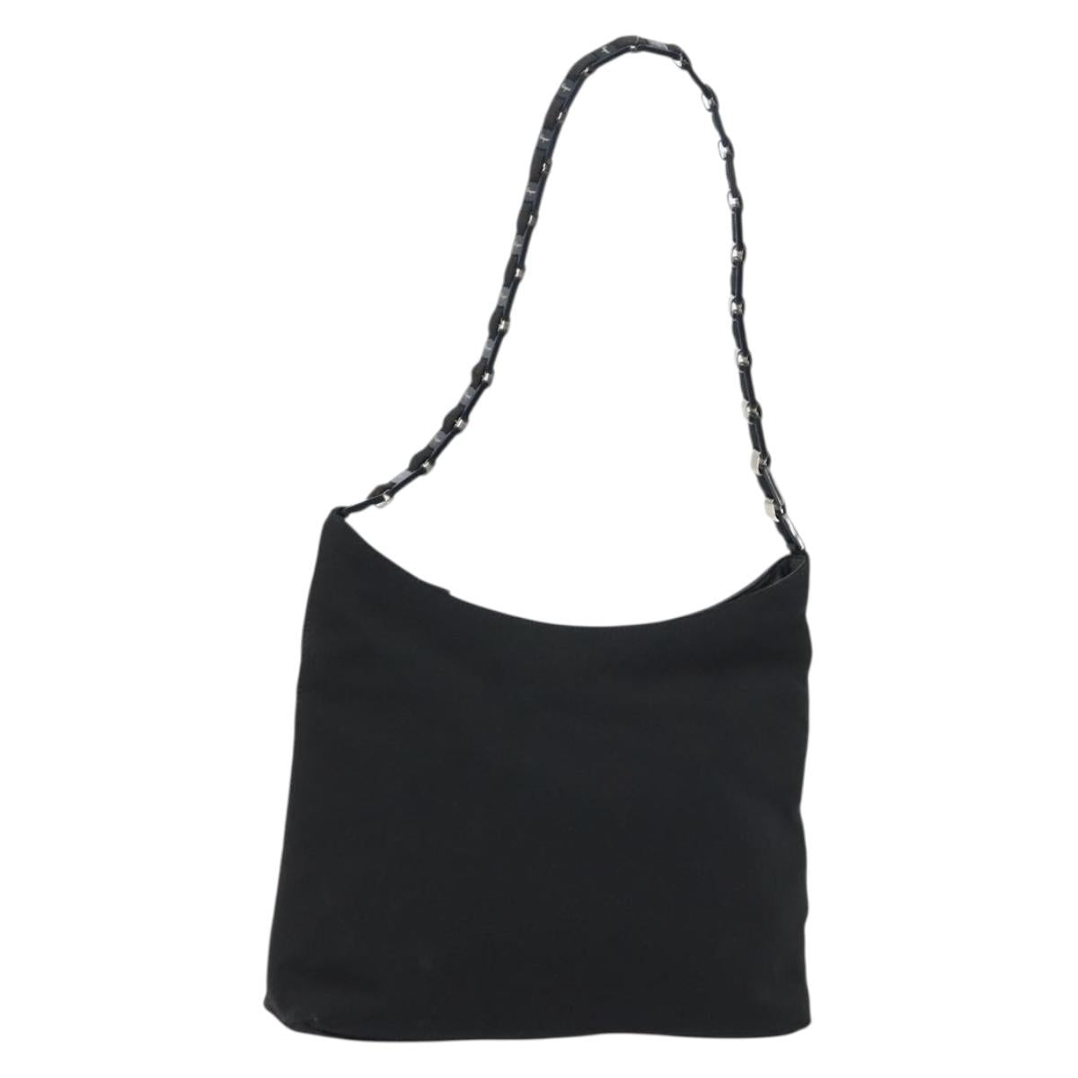 Salvatore Ferragamo Vala Shoulder Bag Nylon Black Auth 160694