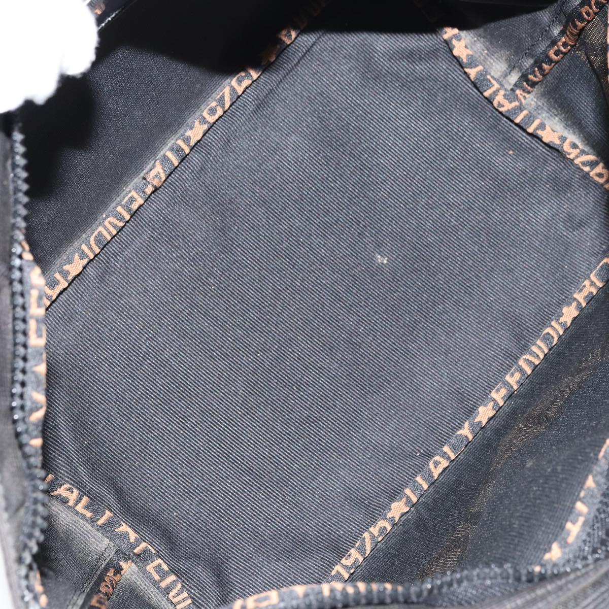 FENDI Hand Bag Black Silver Auth 160704