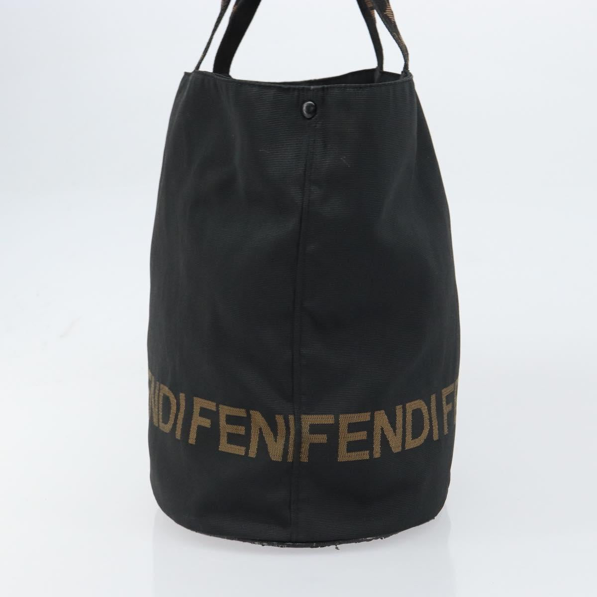 FENDI Tote Bag Black Silver Auth 160705