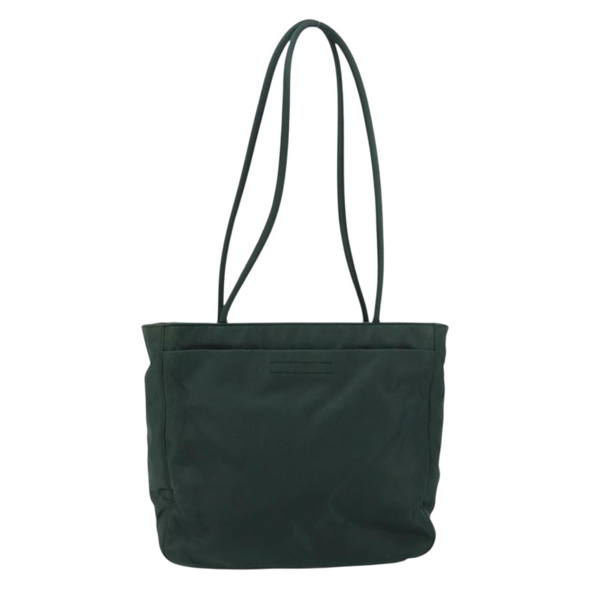 PRADA Tote Bag Nylon Khaki Auth 160711