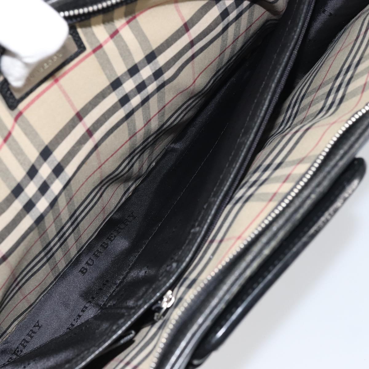 BURBERRY Business Bag Leather Black Auth 160724