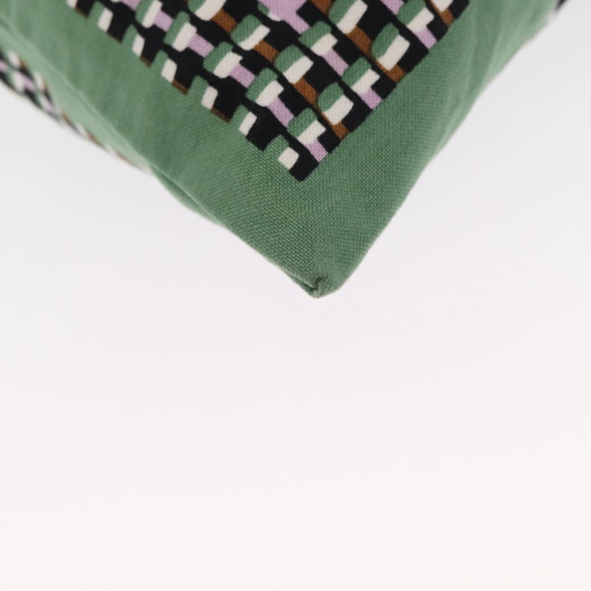 MARNI Flower Pattern Tote Bag Canvas Green Auth 160729