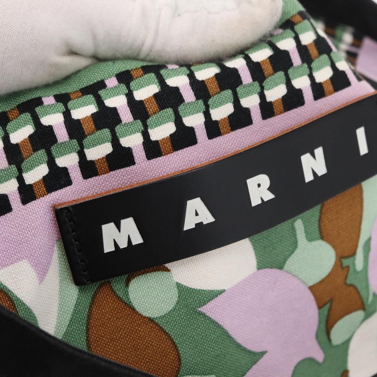 MARNI Flower Pattern Tote Bag Canvas Green Auth 160729