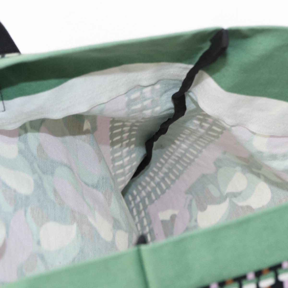 MARNI Flower Pattern Tote Bag Canvas Green Auth 160729