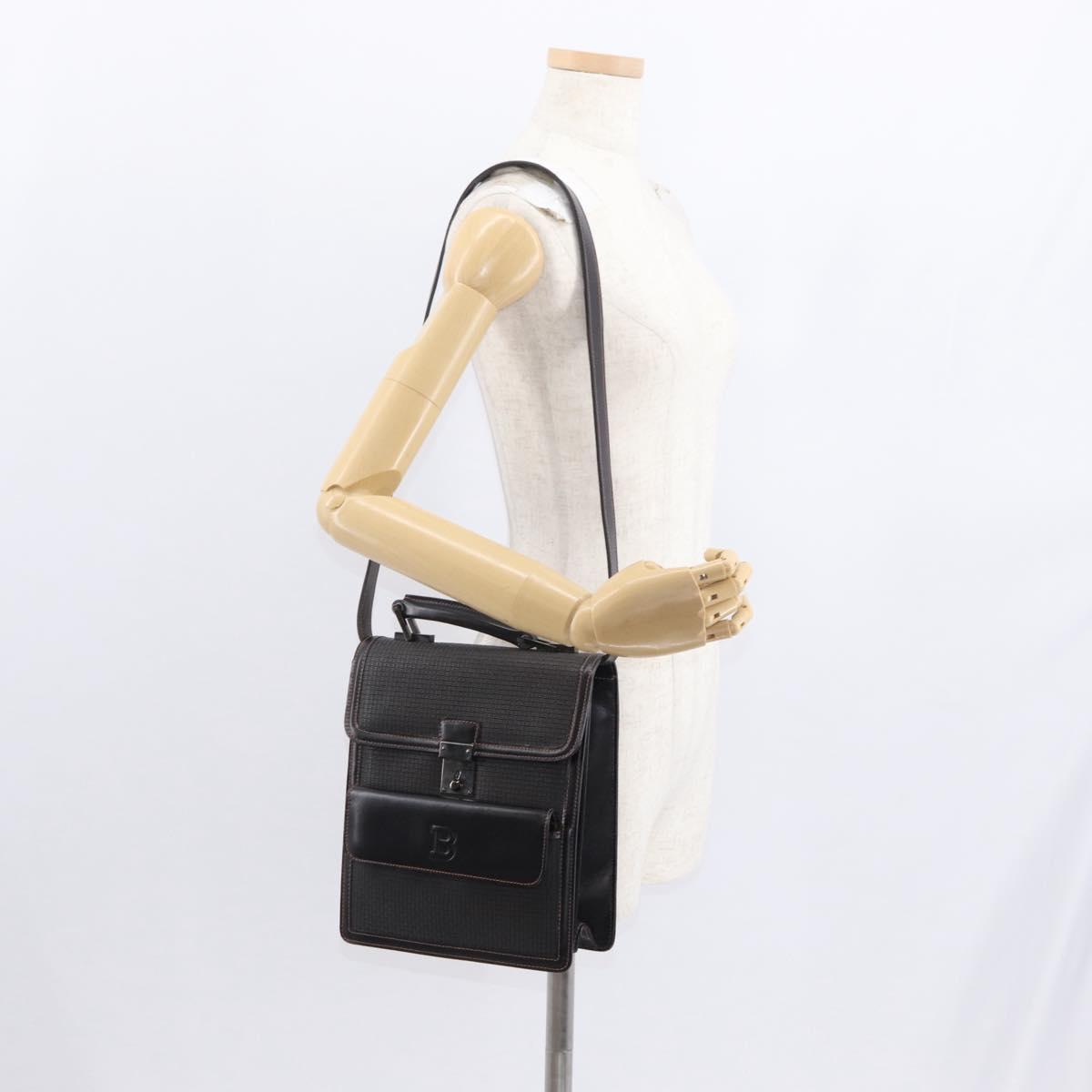 BALLY Shoulder Bag Leather Black Auth 160734