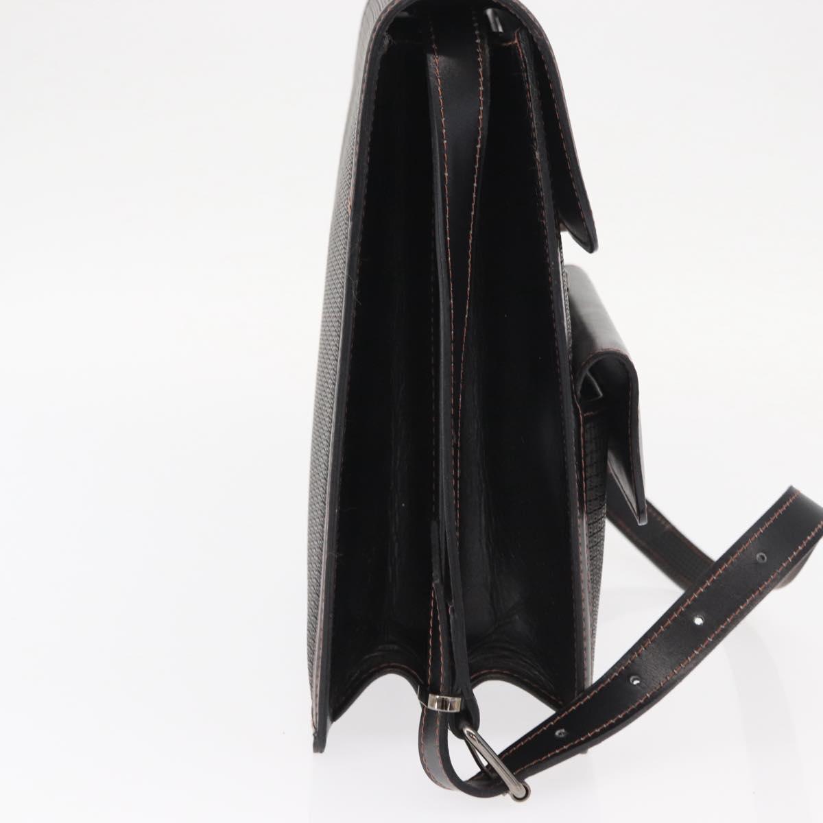 BALLY Shoulder Bag Leather Black Auth 160734