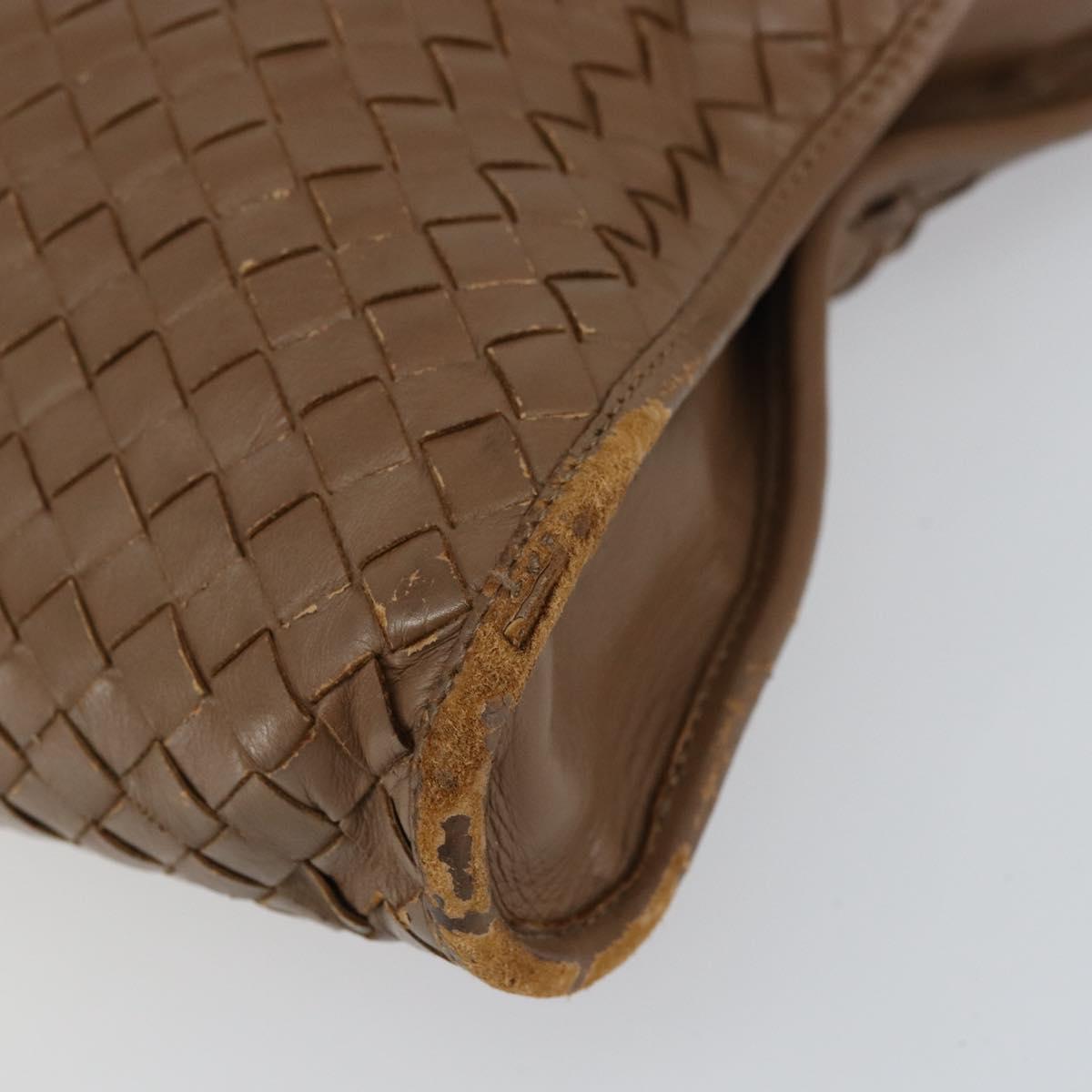 BOTTEGA VENETA INTRECCIATO Business Bag Leather Brown Auth 160744