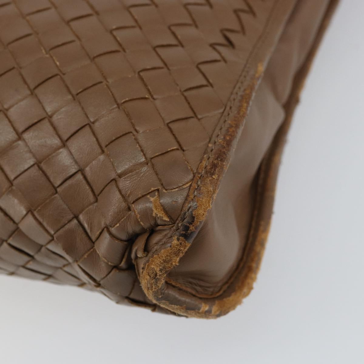 BOTTEGA VENETA INTRECCIATO Business Bag Leather Brown Auth 160744