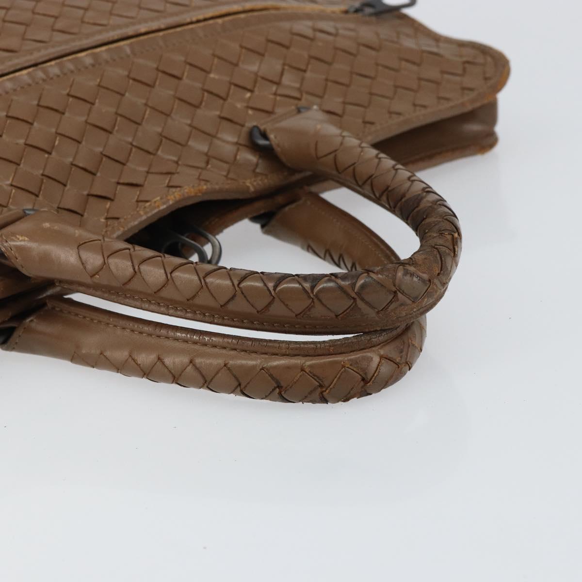 BOTTEGA VENETA INTRECCIATO Business Bag Leather Brown Auth 160744