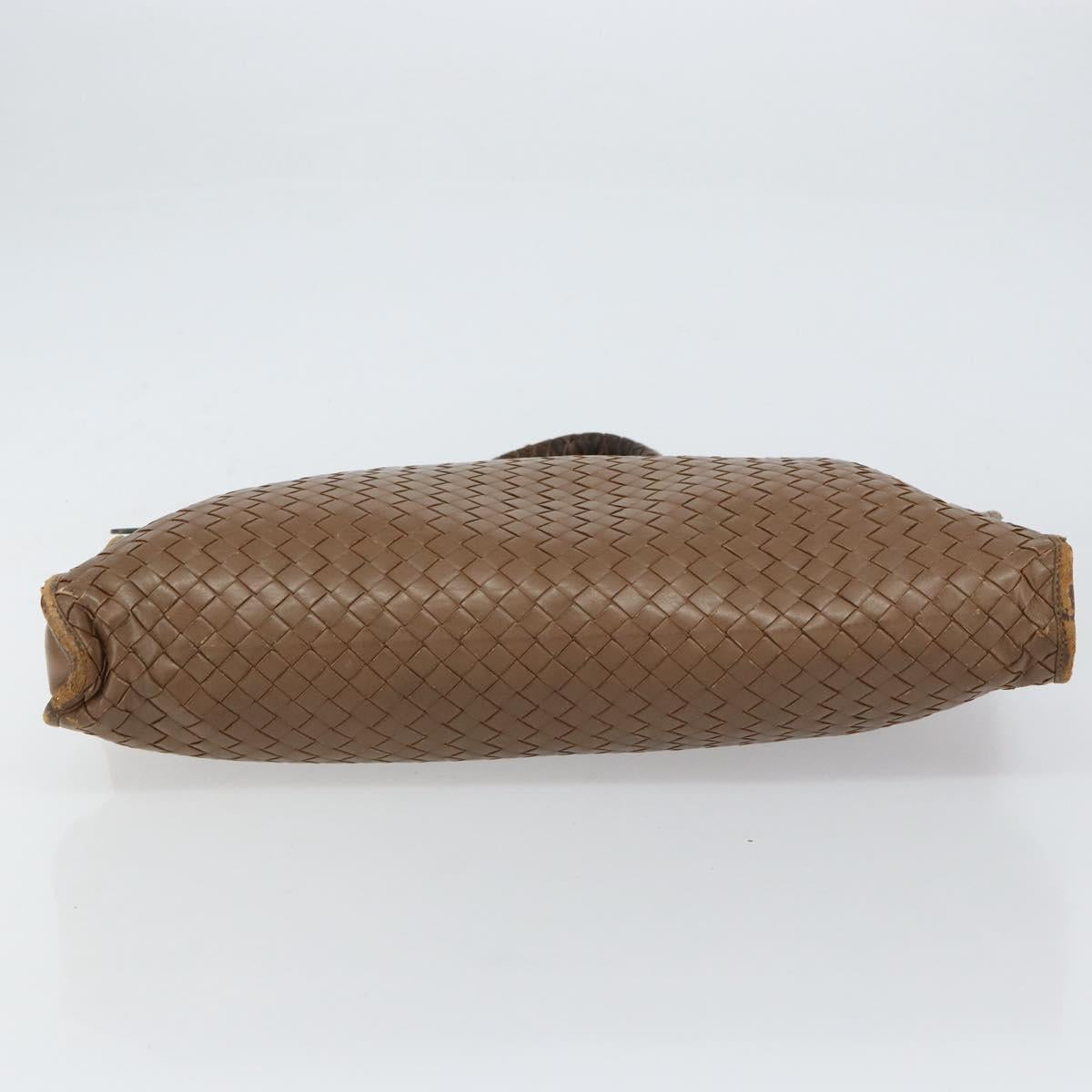 BOTTEGA VENETA INTRECCIATO Business Bag Leather Brown Auth 160744