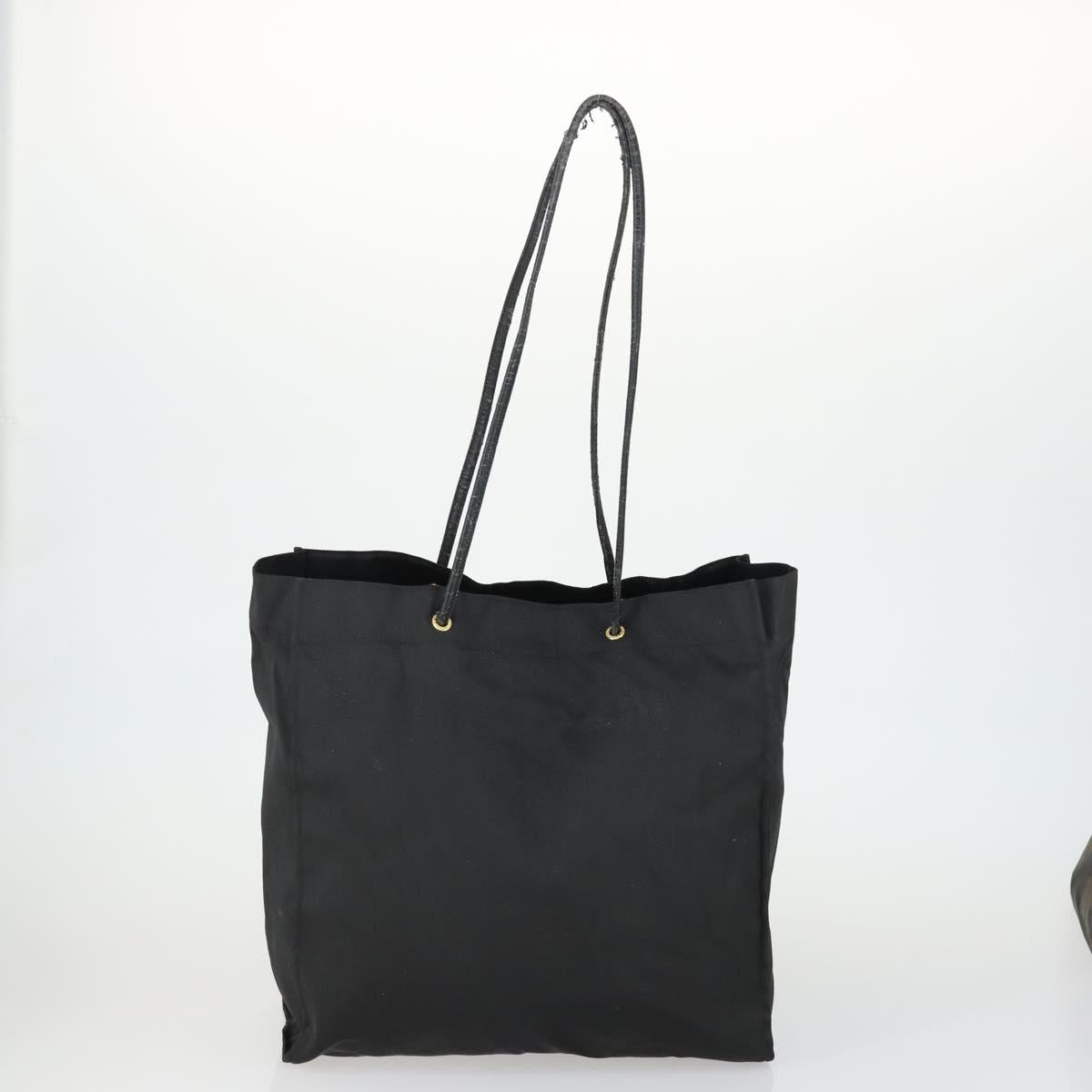 FENDI Pecan Canvas Bag Coated canvas nylon 4 Set Black Brown Auth 160746