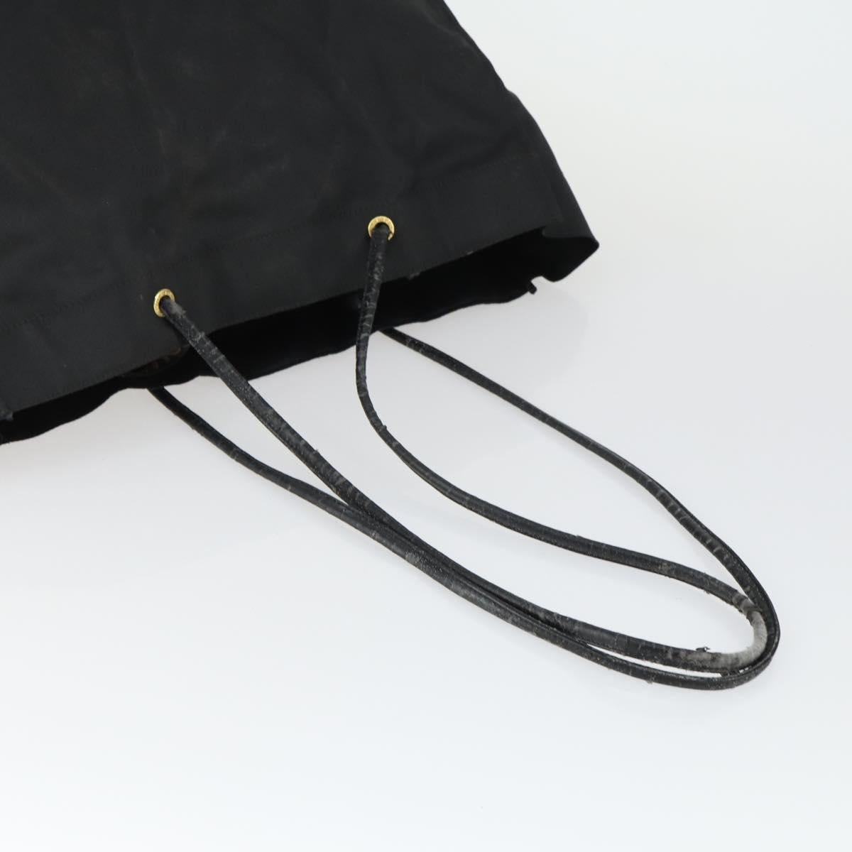 FENDI Pecan Canvas Bag Coated canvas nylon 4 Set Black Brown Auth 160746