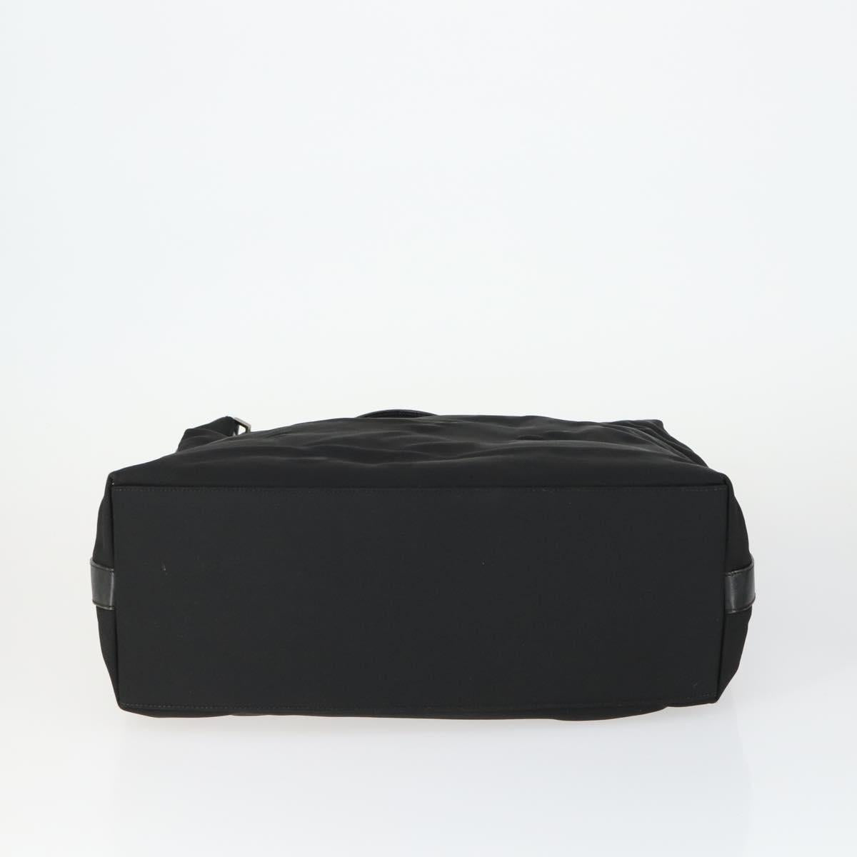 GUCCI Shoulder Bag Canvas Satin Leather 5 Set Black Auth 160747