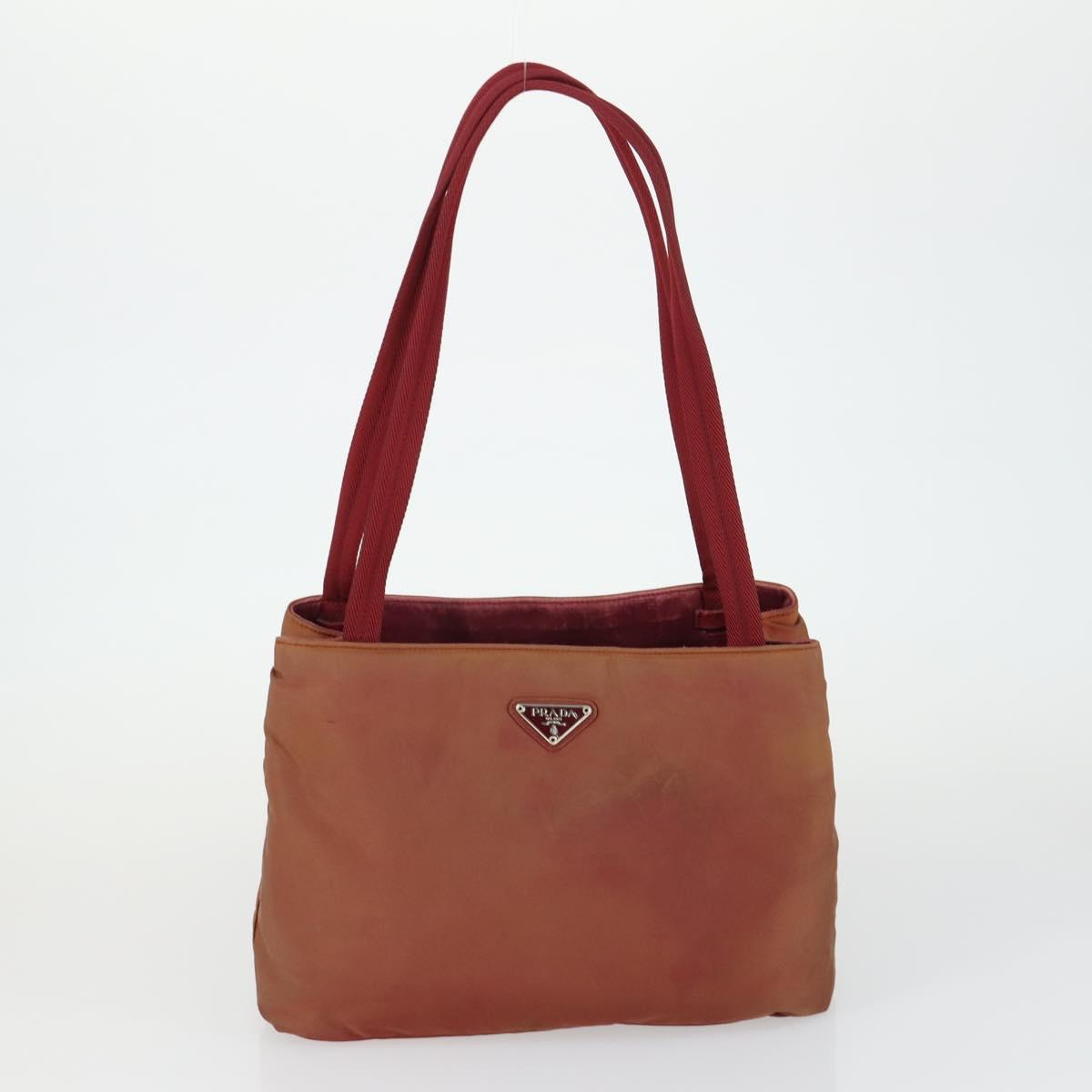 PRADA Bag Nylon 3 Set Black Red beige Auth 160750