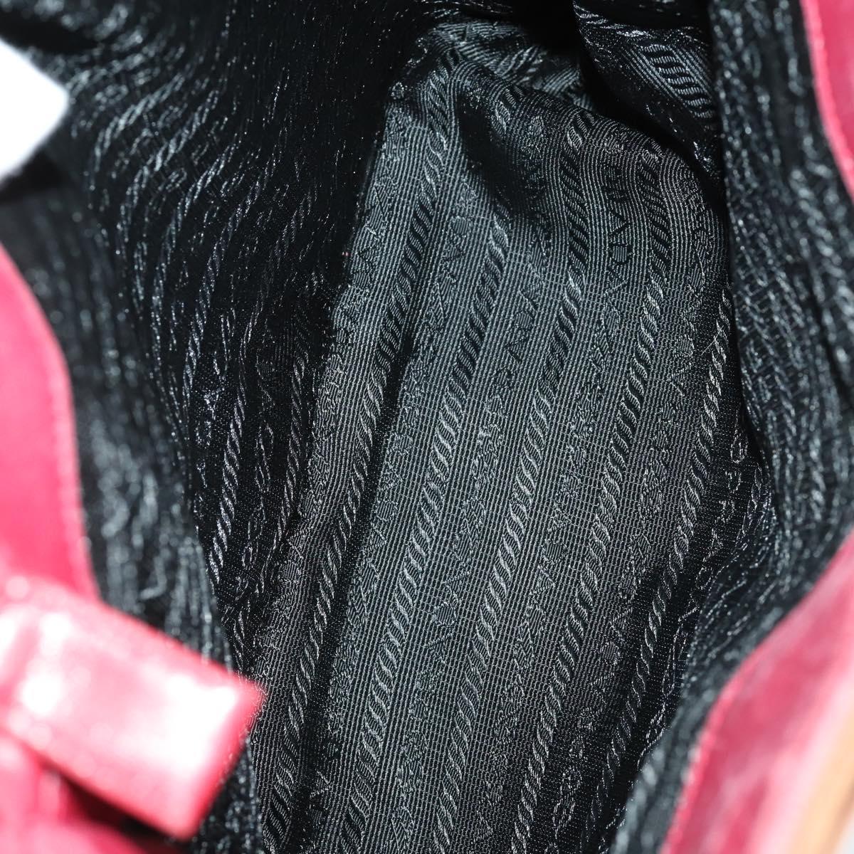 PRADA Bag Nylon 3 Set Black Red beige Auth 160750