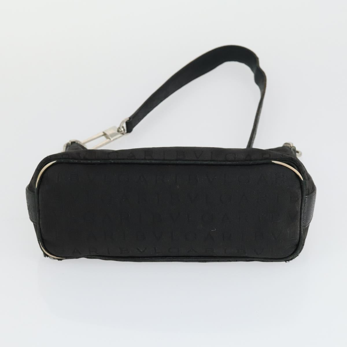 BVLGARI Givenchy Logo Mania Bag Canvas Leather 3 Set Black Brown Auth 160757