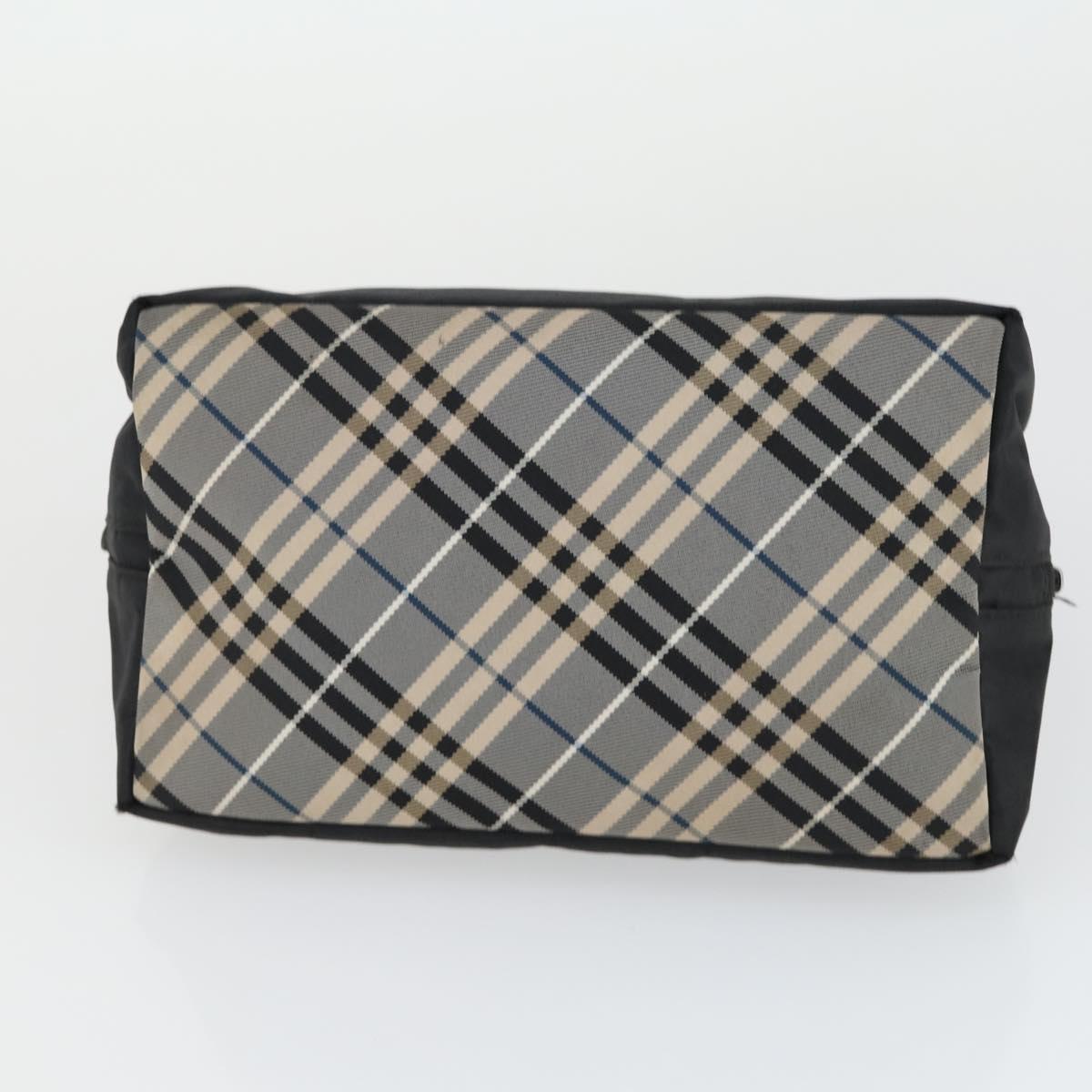 BURBERRY Nova Check Blue Label Hand Bag Nylon 2 Set Black Red Auth 160759