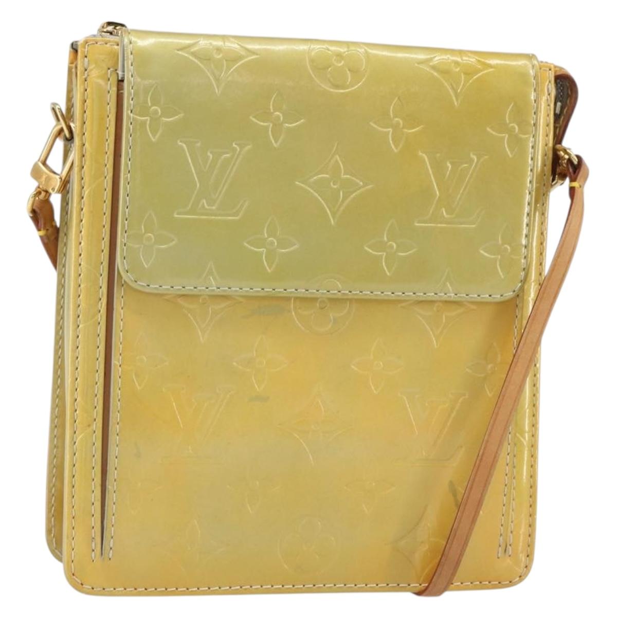 LOUIS VUITTON Monogram Vernis Motto Accessory Pouch Gris M91030 LV Auth 160810