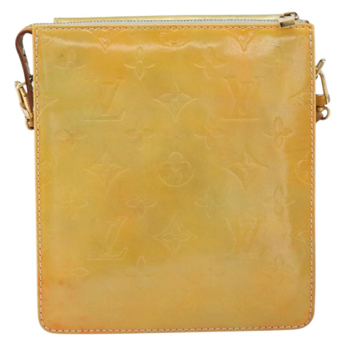 LOUIS VUITTON Monogram Vernis Motto Accessory Pouch Gris M91030 LV Auth 160810