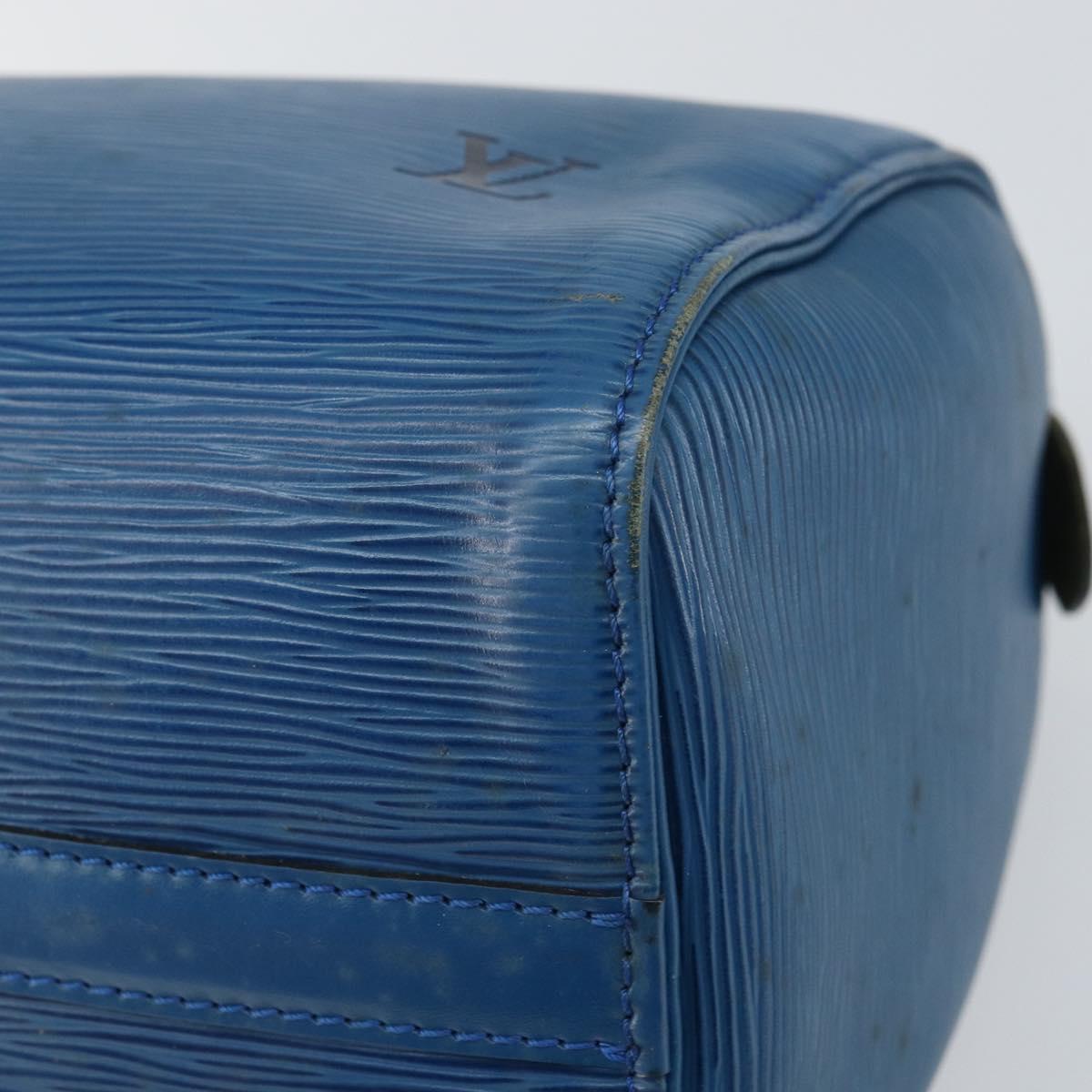 LOUIS VUITTON Epi Speedy 25 Hand Bag Toledo Blue M43015 LV Auth 160825