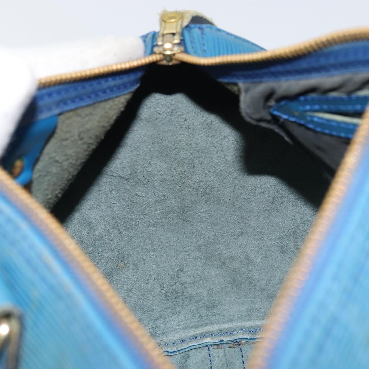 LOUIS VUITTON Epi Speedy 25 Hand Bag Toledo Blue M43015 LV Auth 160825