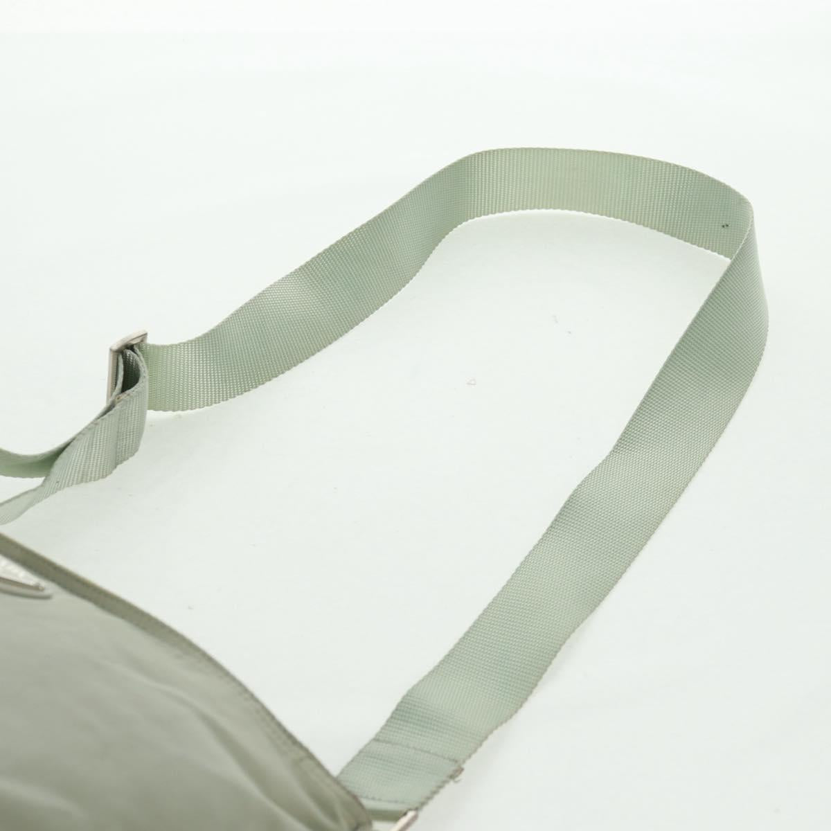 PRADA Shoulder Bag Nylon Gray Auth 160842