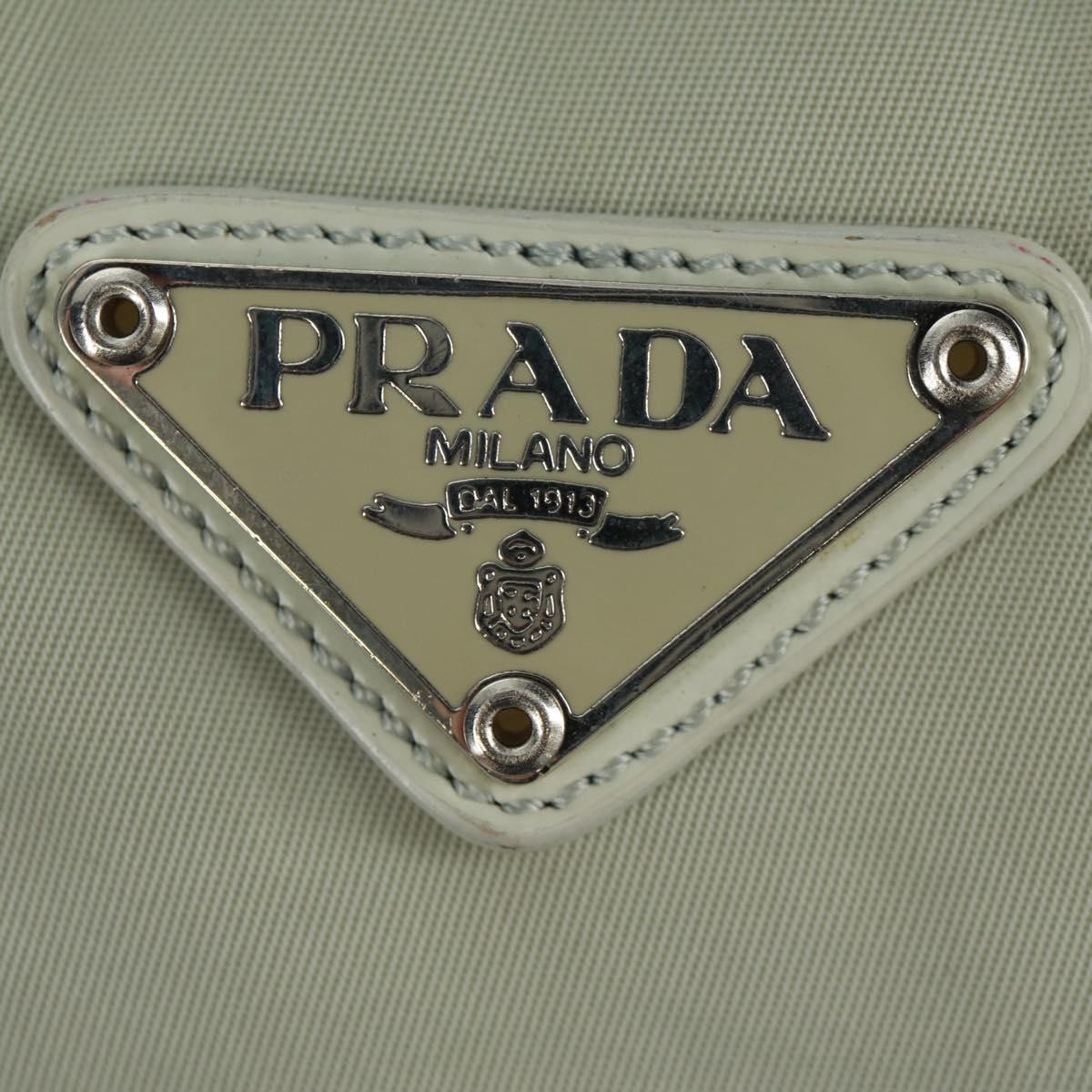 PRADA Shoulder Bag Nylon Gray Auth 160842