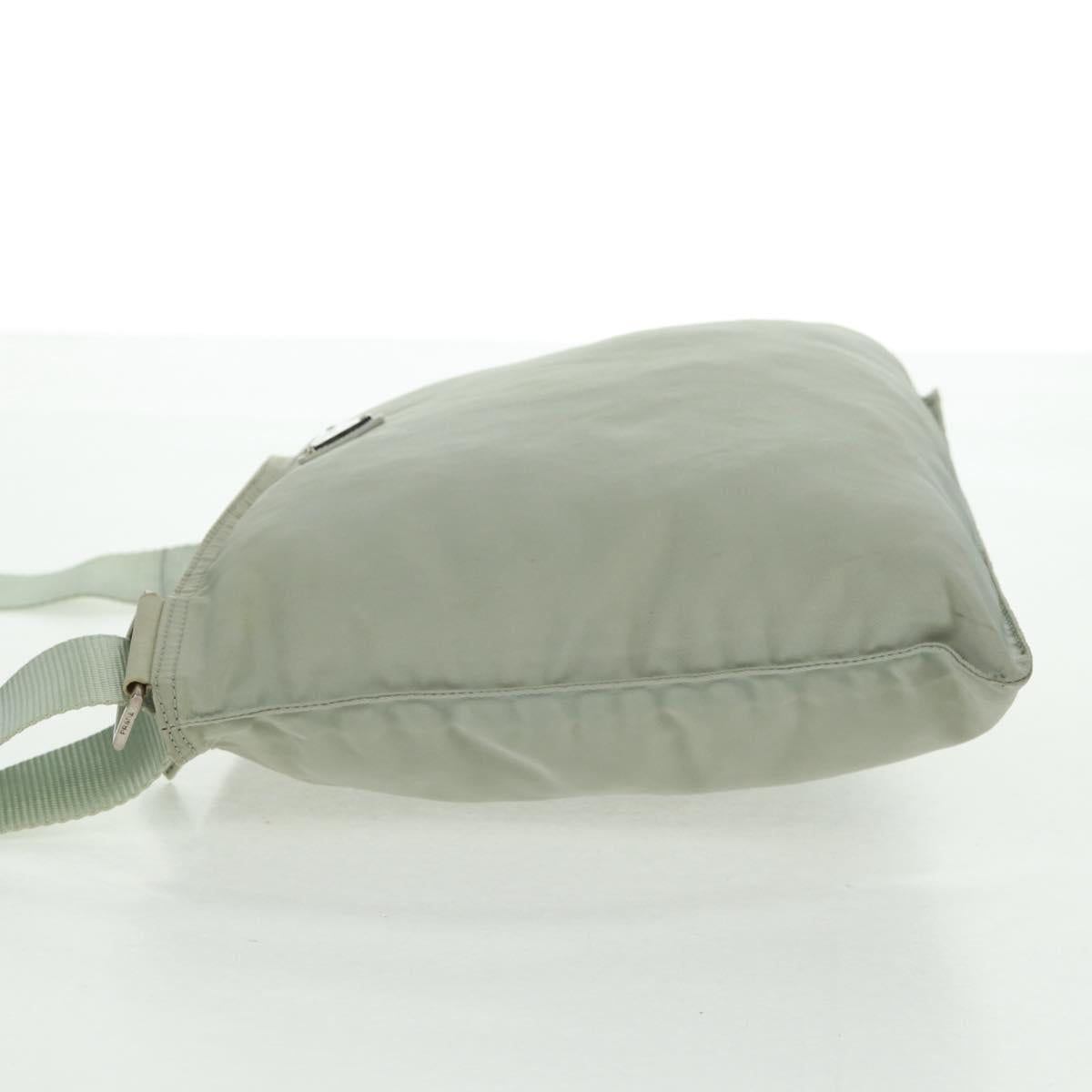 PRADA Shoulder Bag Nylon Gray Auth 160842