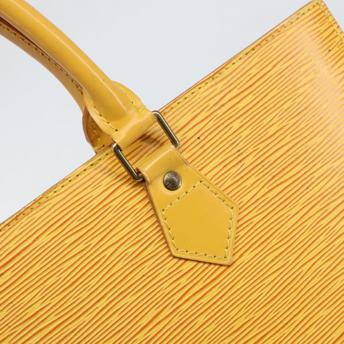 LOUIS VUITTON Epi Sac Plat Hand Bag Yellow M52079 LV Auth 160870