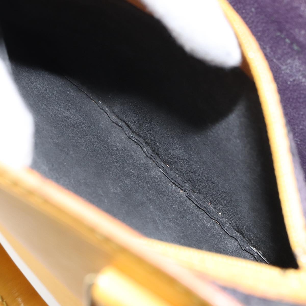 LOUIS VUITTON Epi Sac Plat Hand Bag Yellow M52079 LV Auth 160870