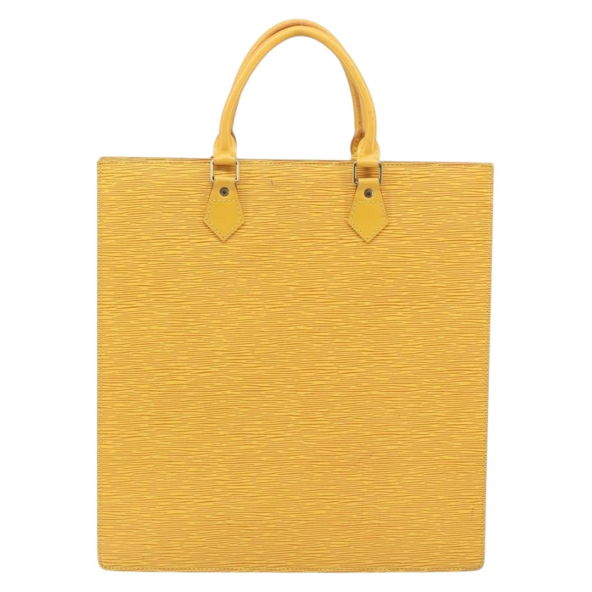 LOUIS VUITTON Epi Sac Plat Hand Bag Yellow M52079 LV Auth 160870