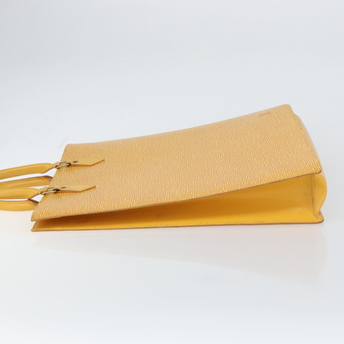 LOUIS VUITTON Epi Sac Plat Hand Bag Yellow M52079 LV Auth 160870
