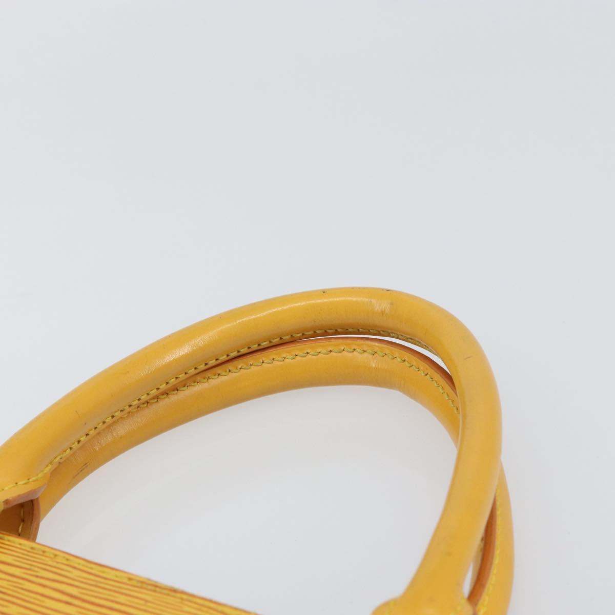 LOUIS VUITTON Epi Sac Plat Hand Bag Yellow M52079 LV Auth 160870