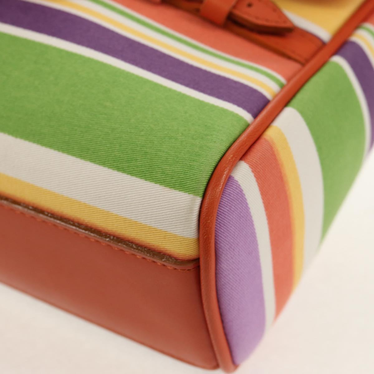 BURBERRY Shoulder Bag Canvas Multicolor Silver Auth 160873V