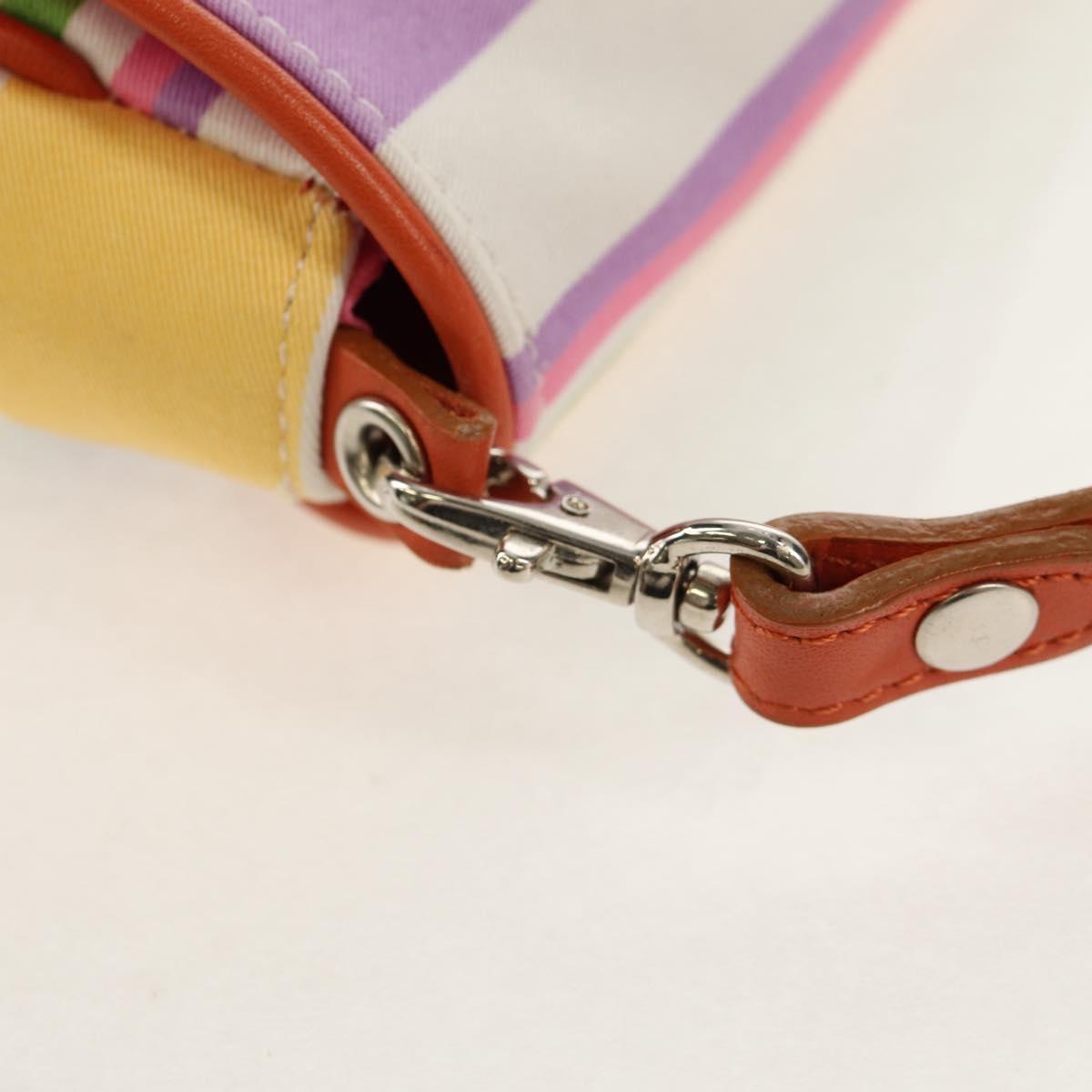 BURBERRY Shoulder Bag Canvas Multicolor Silver Auth 160873V