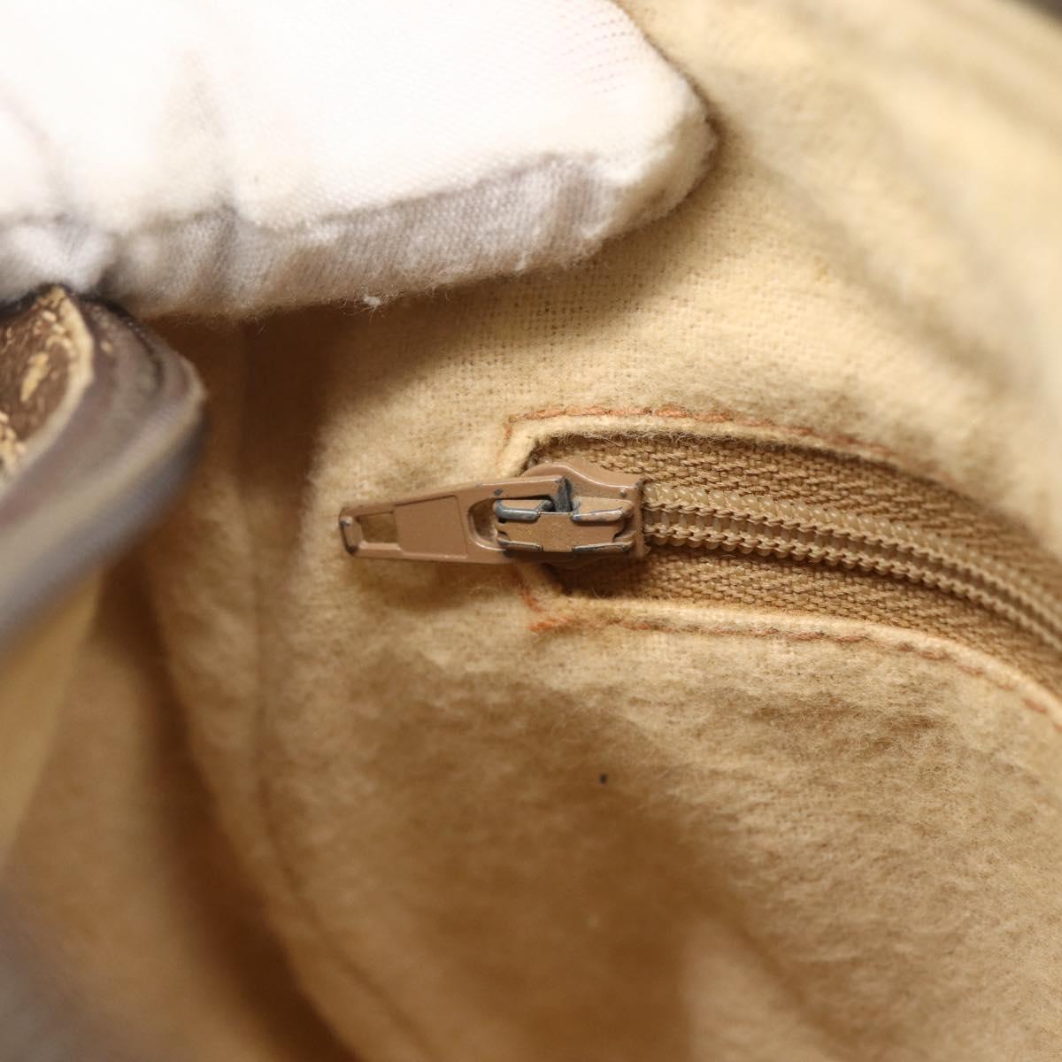 GUCCI GG Supreme Web Sherry Line Bag PVC Beige Gold 89 02 032 Auth 160877