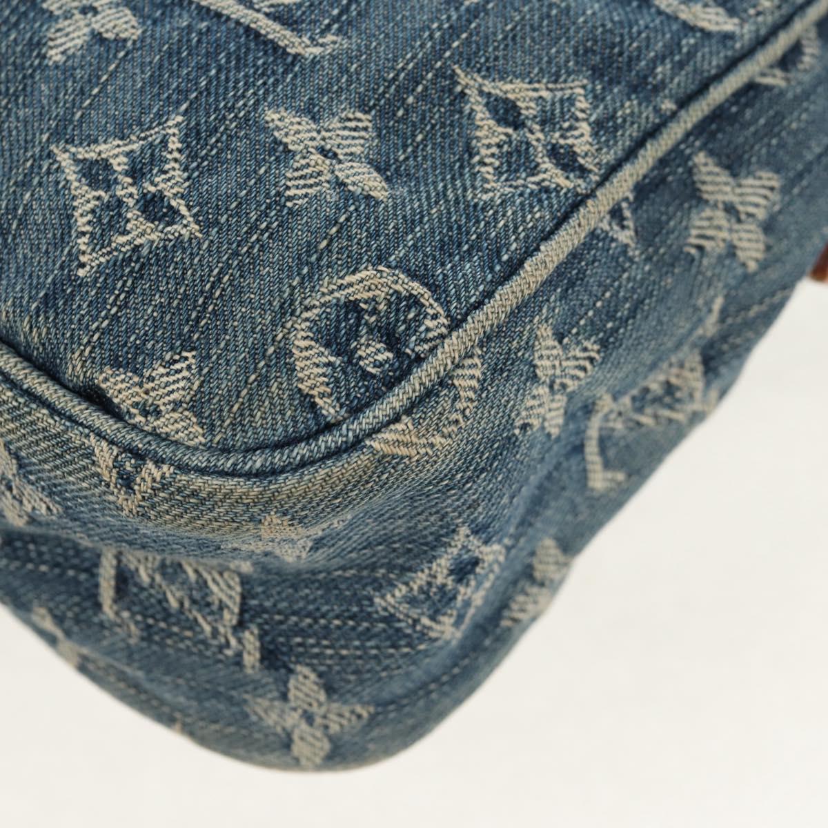 LOUIS VUITTON Monogram Denim Camera Bag Shoulder Bag Blue M95348 LV Auth 160880V