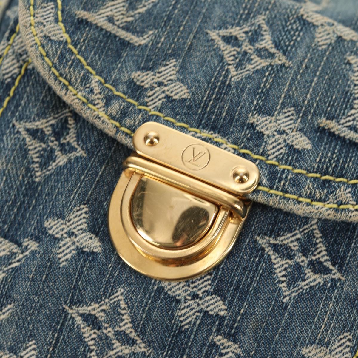 LOUIS VUITTON Monogram Denim Camera Bag Shoulder Bag Blue M95348 LV Auth 160880V