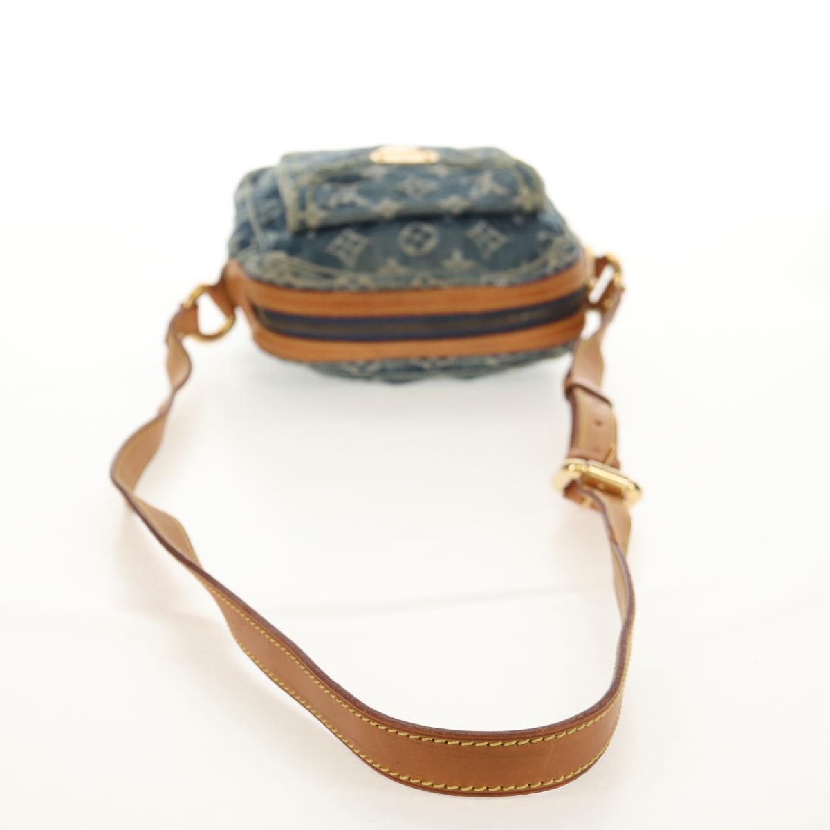 LOUIS VUITTON Monogram Denim Camera Bag Shoulder Bag Blue M95348 LV Auth 160880V